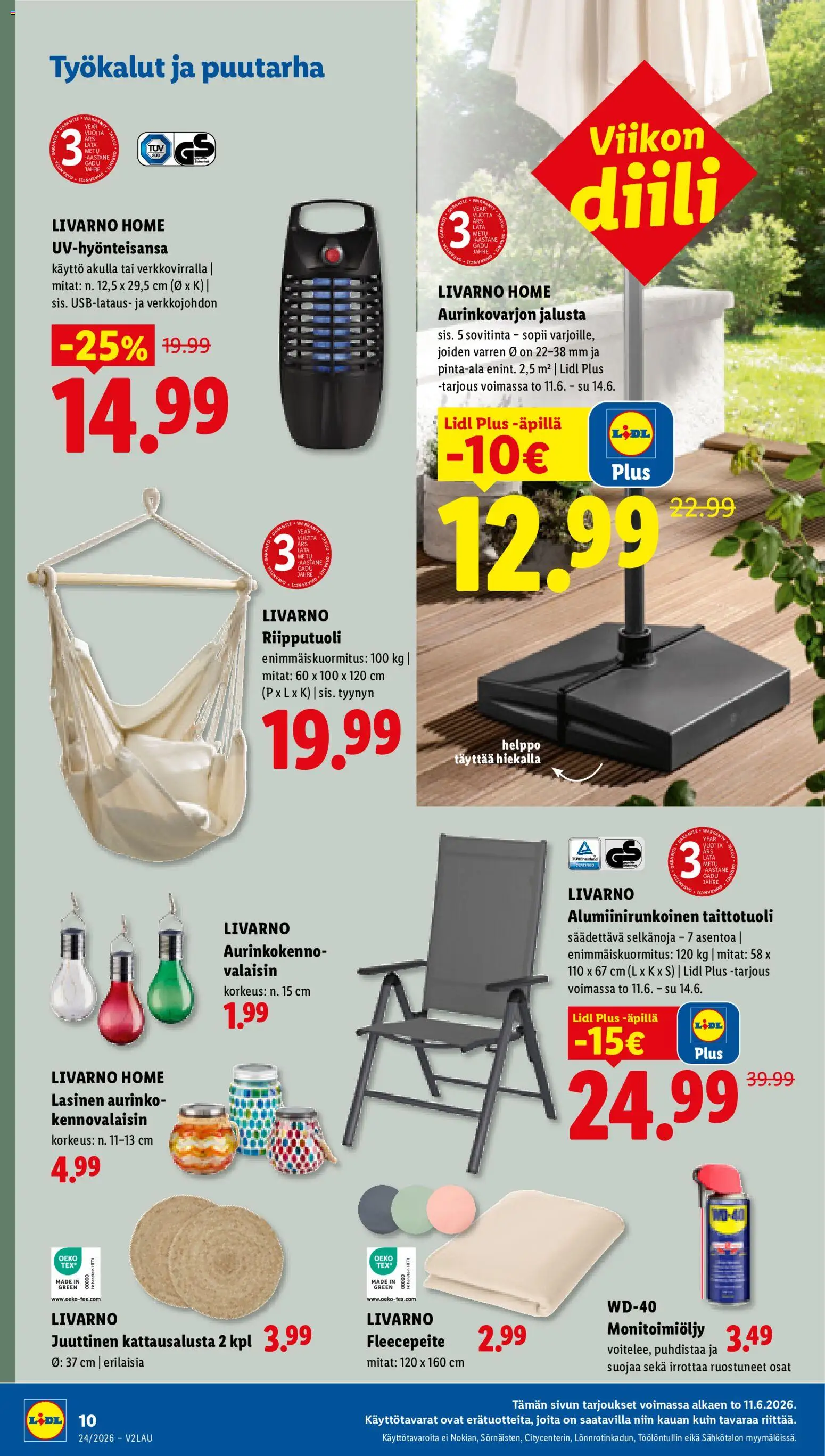 Lidl tarjoukset - Rovaniemi – voimassa 11.06.2026 alkaen | Sivu: 14 | Tuotteet: Jalusta