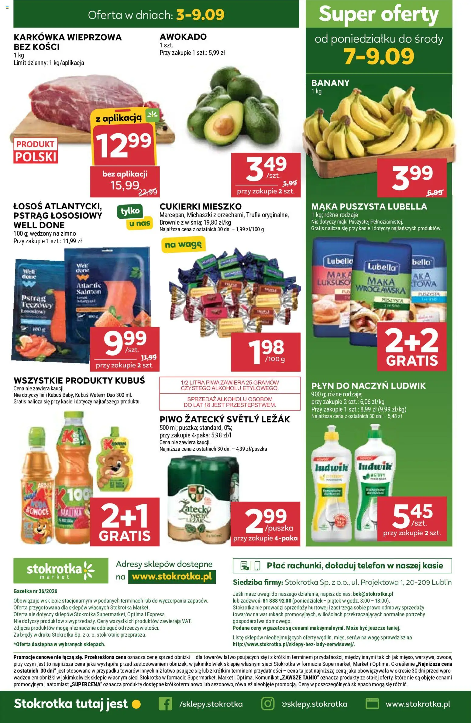 Stokrotka gazetka - Market od 03.09.2026 | Strona: 35 | Produkty: Kubuś, Leżak, Piwo, Mąka