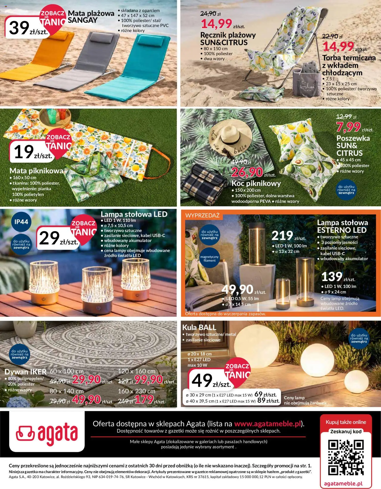 Salony Agata gazetka od 09.06.2026 | Strona: 20 | Produkty: Kabel, Torba, Koc, Torba termiczna