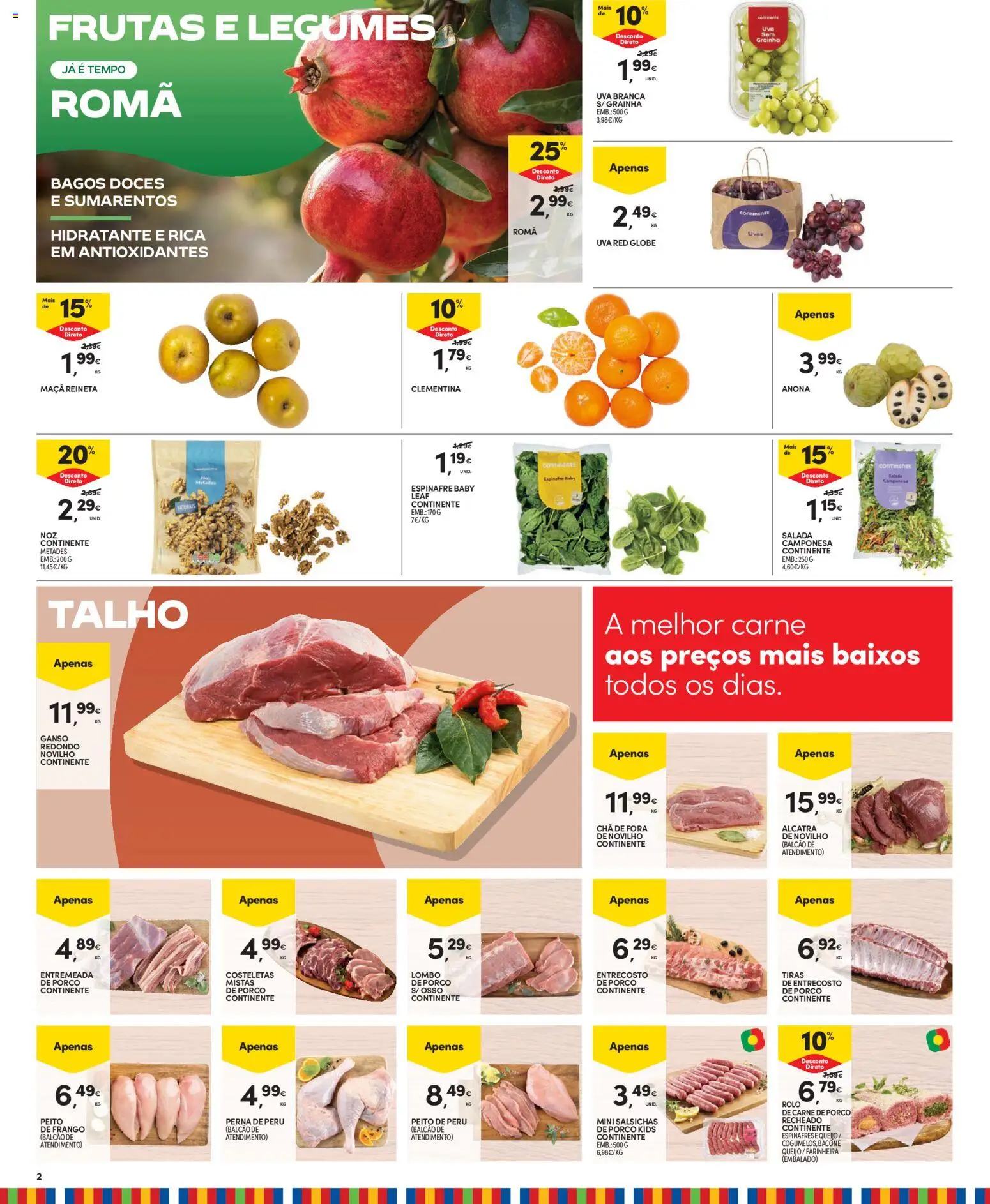 Continente folheto Madeira │ válido de 13/10/2026 | Página: 2 | Produtos: Romã, Legumes, Carne, Salada