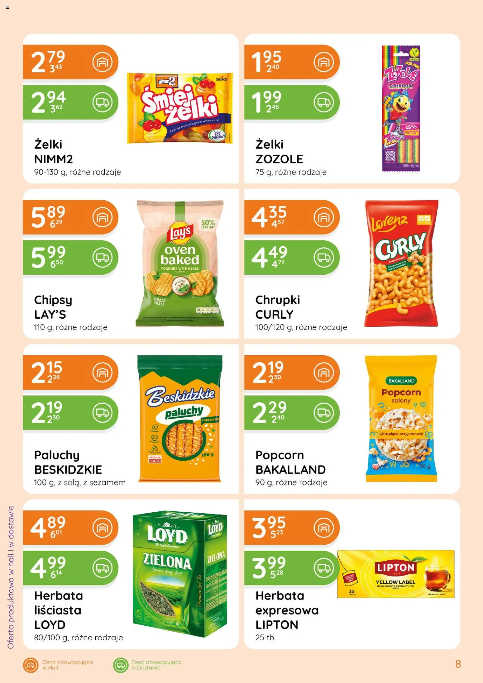 Eurocash gazetka - Ofensywa Spożywcza od 03.09.2026 | Strona: 8 | Produkty: Chipsy, Chrupki, Żelki, Popcorn