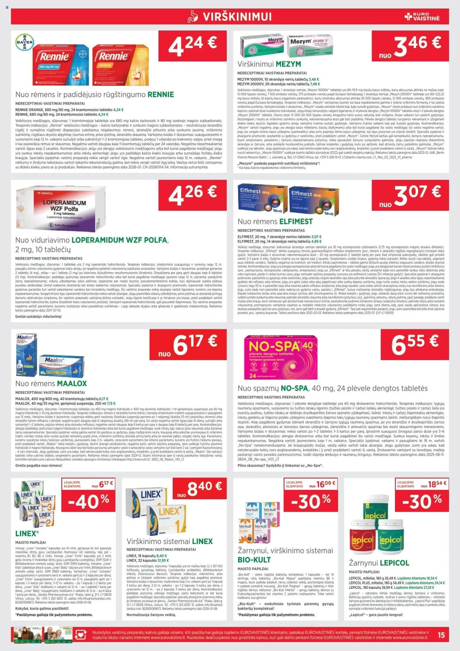 EUROVAISTINĖ akcijos nuo 01.06.2026 | Puslapis: 15