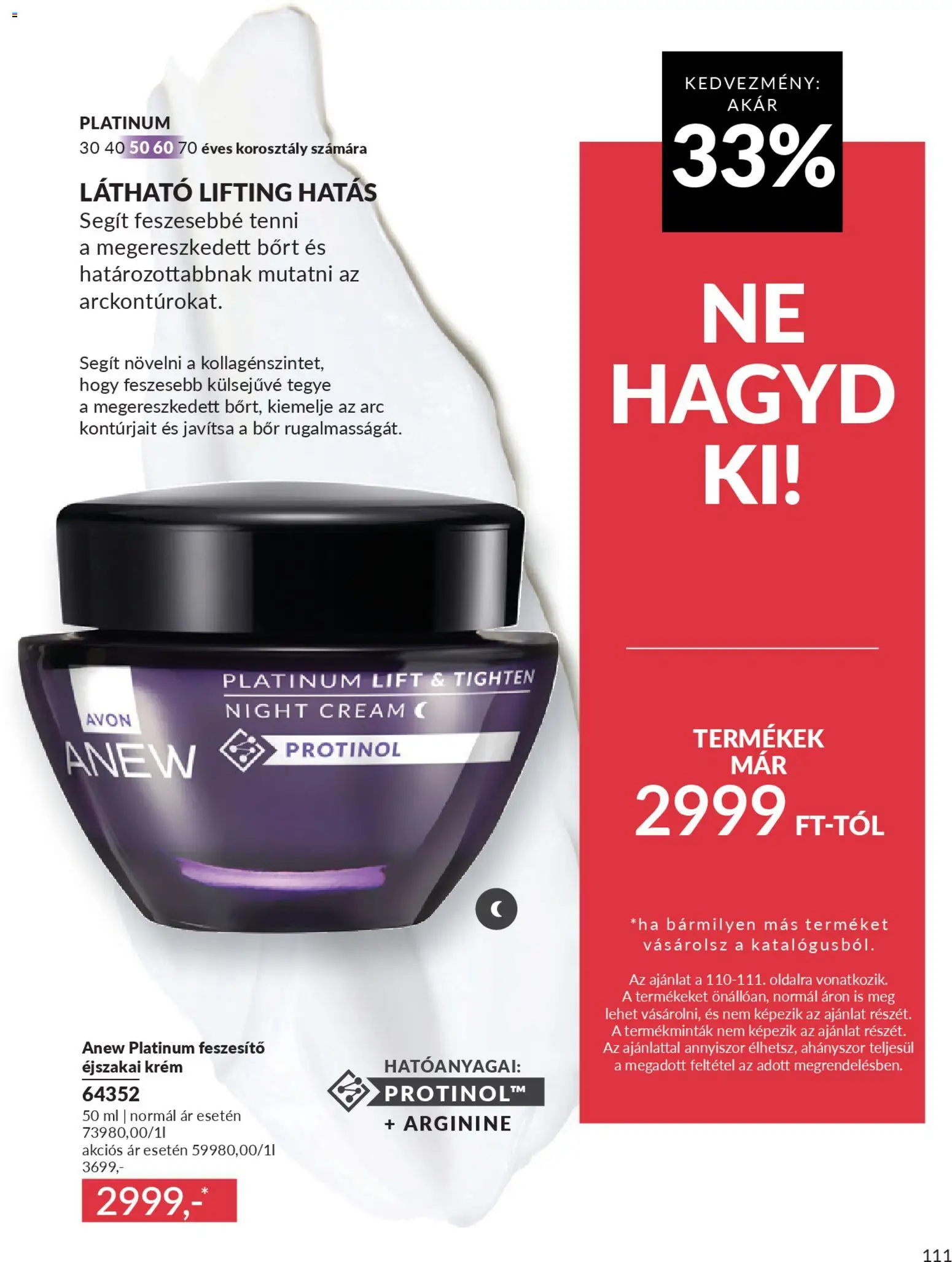Avon akciós ujság - amely érvényes a következő dátumtól: 2026.03.01. | Oldal: 121 | Termékek: Krém, Bor