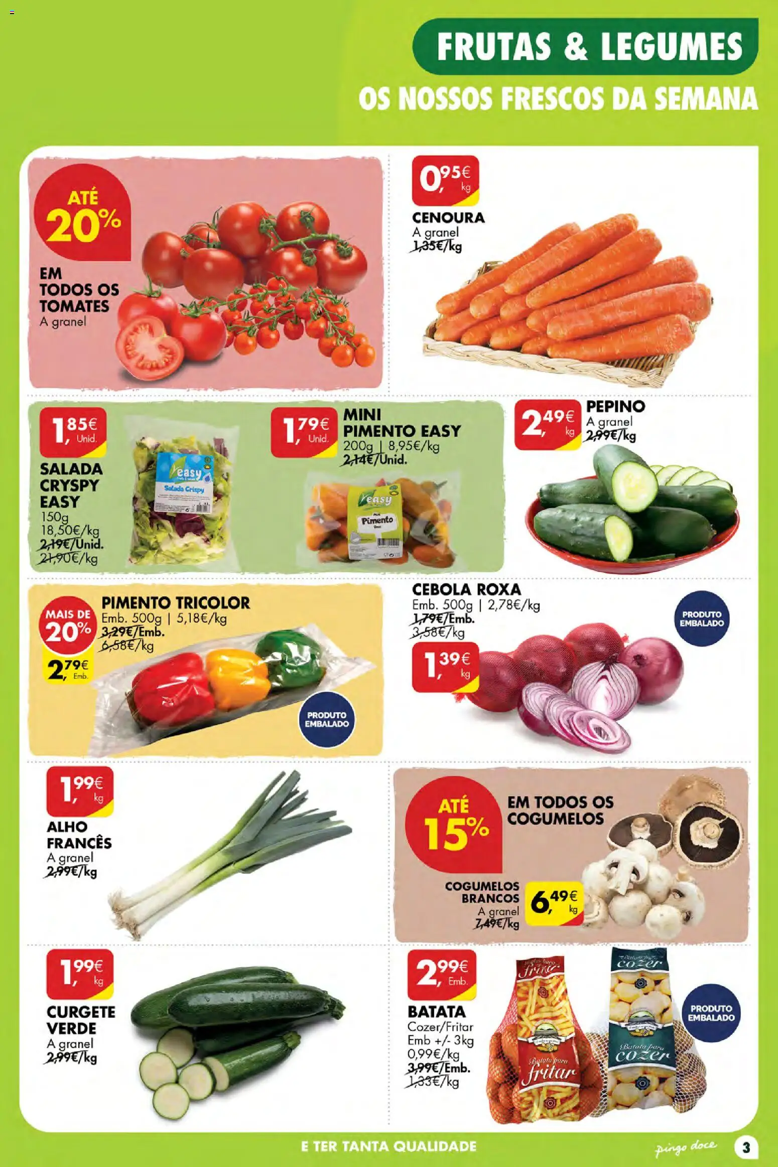 Pingo Doce Poupe Esta Semana Açores │ válido de 16/07/2026 | Página: 3 | Produtos: Batata, Cebola, Cenoura, Salada