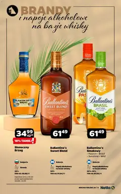Pogląd oferty "Netto gazetka - Mocne alkohole" - ważna od 14.09.2026 | Strona: 5 | Produkty: Scotch whisky, Napoje, Brandy, Ballantines