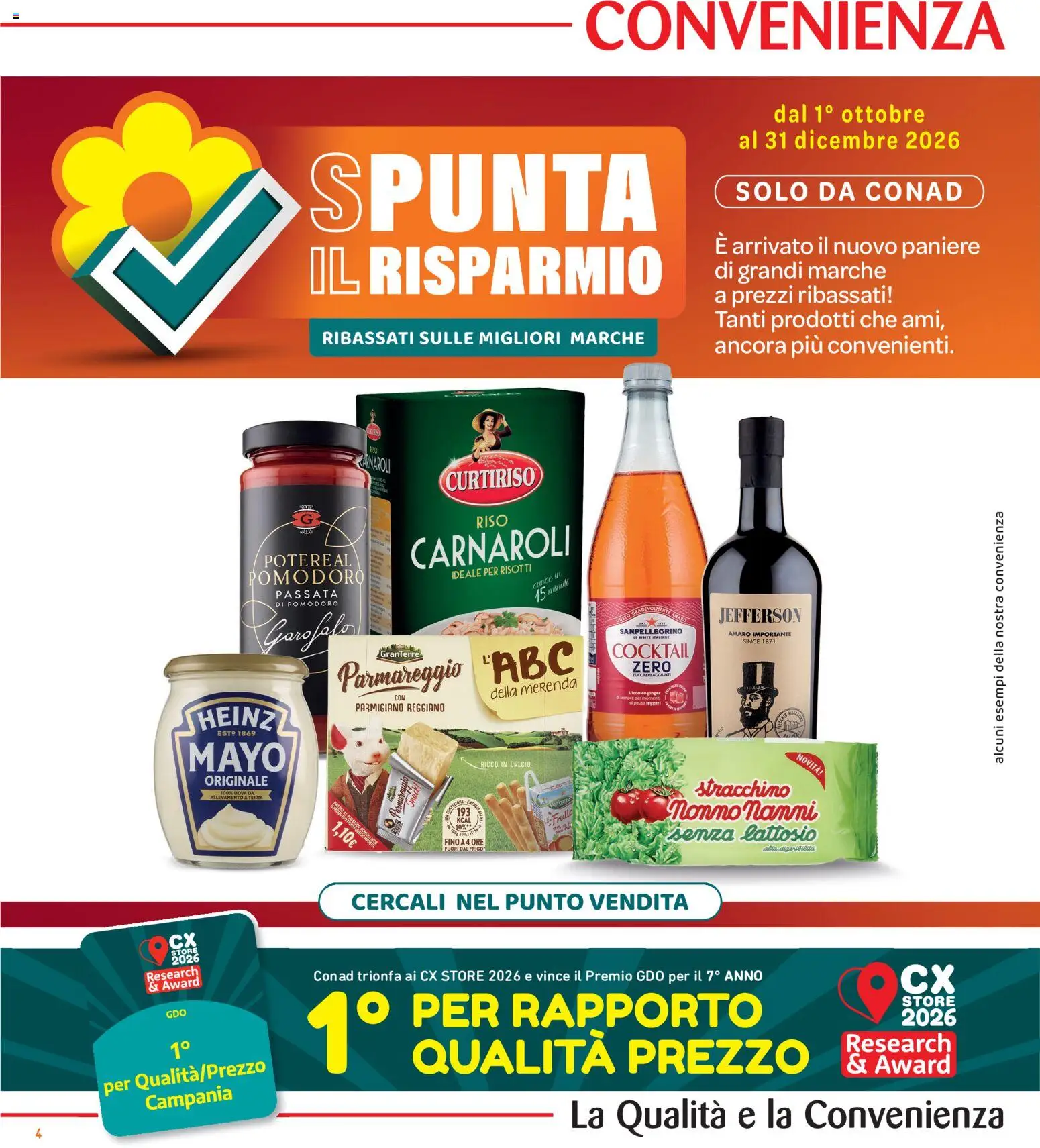 Volantino Conad del 30/09/2026 | Pagina: 4 | Prodotti: Uova, Riso, Parmigiano, Terra