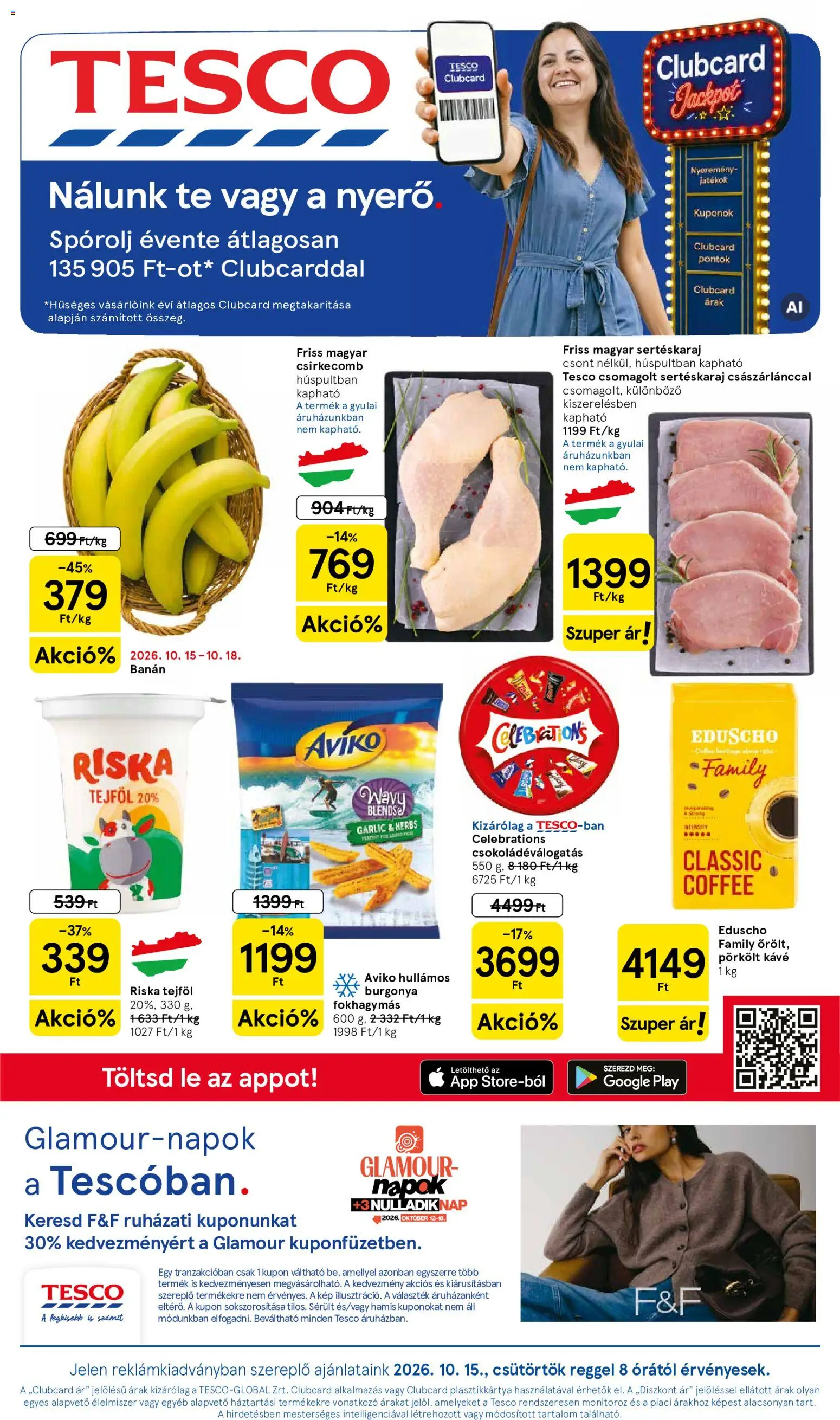 Tesco akciós ujság - amely érvényes a következő dátumtól: 2026.10.15. | Oldal: 1