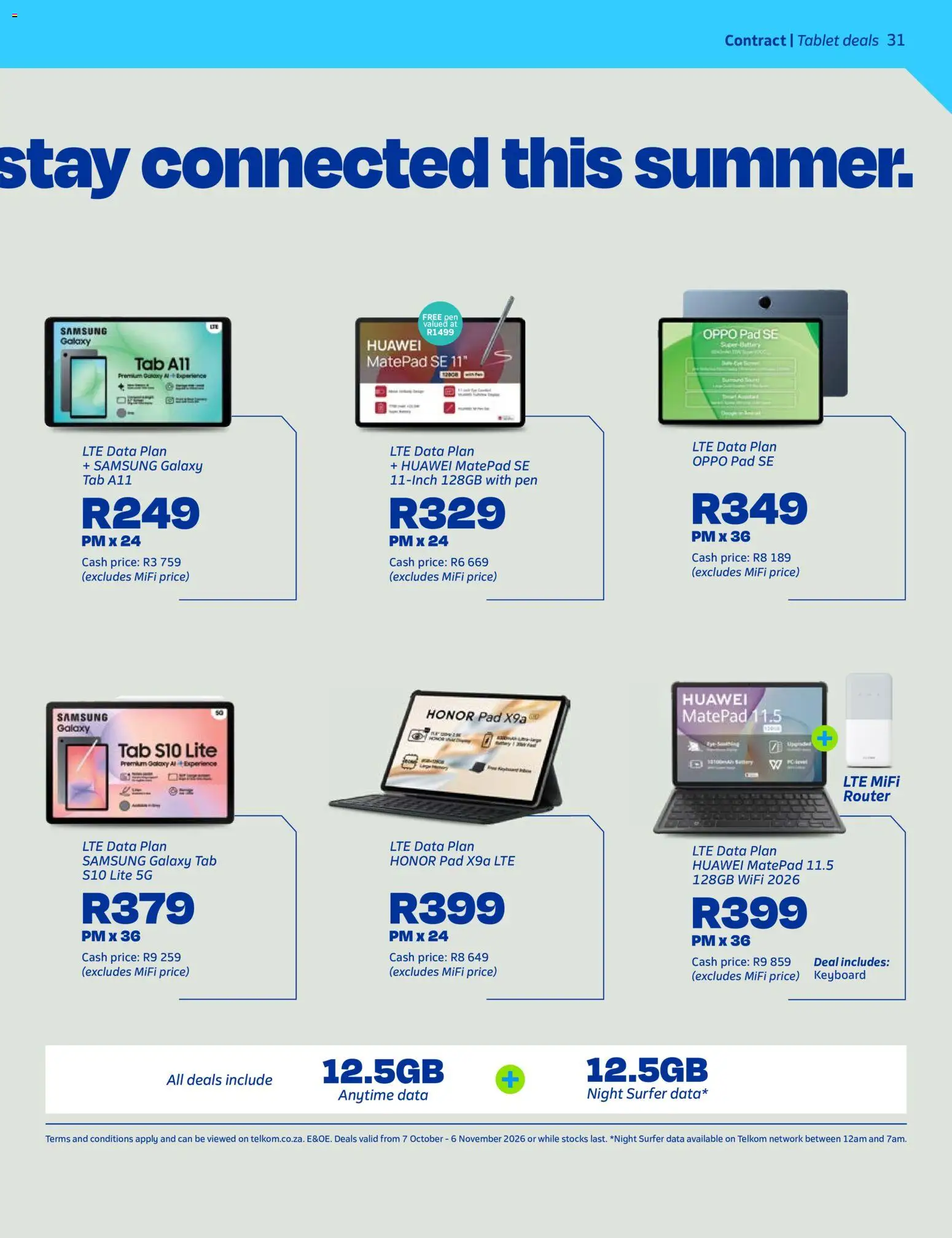 New Telkom catalogue – valid from 07/10/2026 | Page: 31 | Products: Data, Router, Tablet, Keyboard