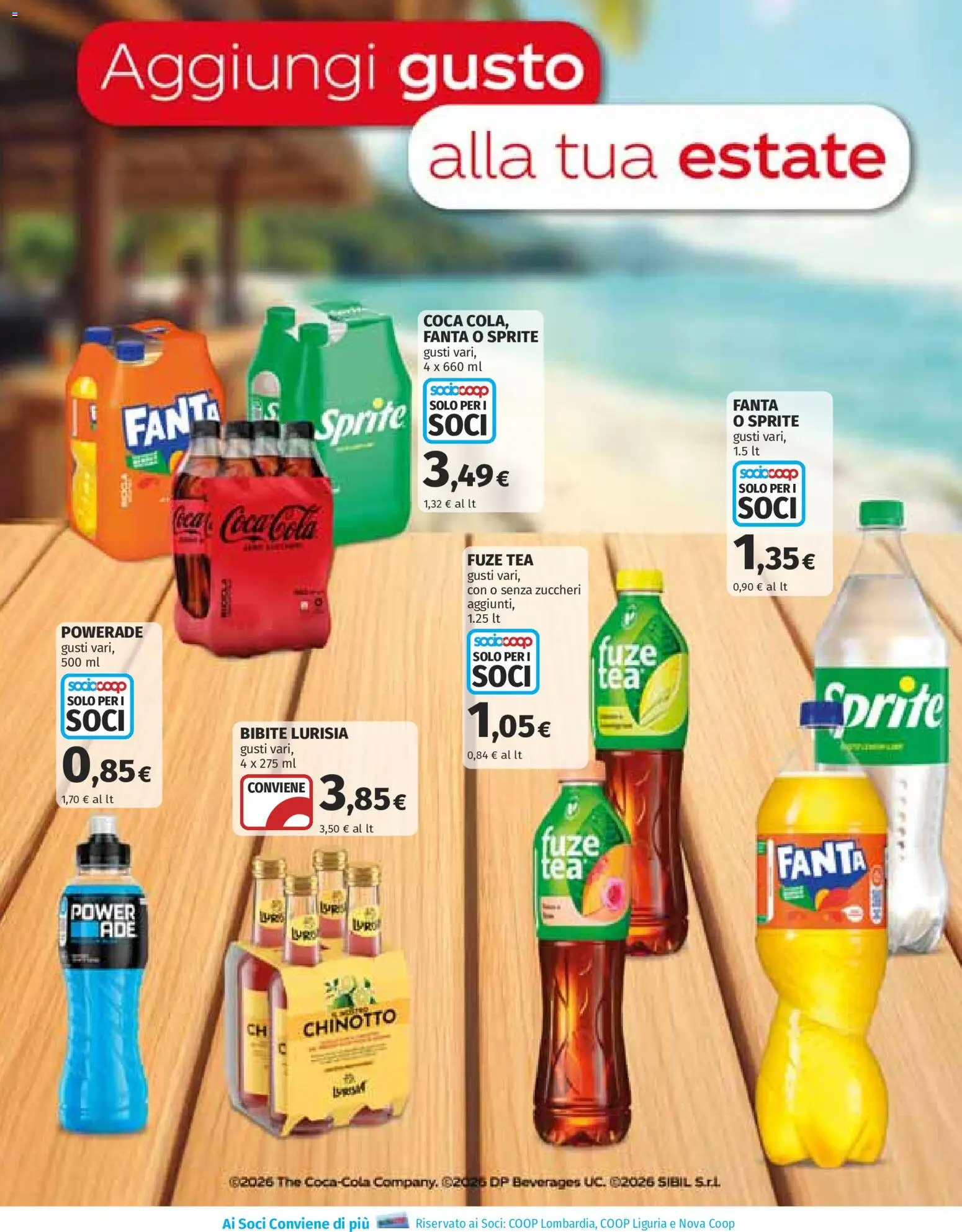 Volantino Ipercoop del 16/07/2026 | Pagina: 46 | Prodotti: Chinotto, The, Bibite, Coca Cola