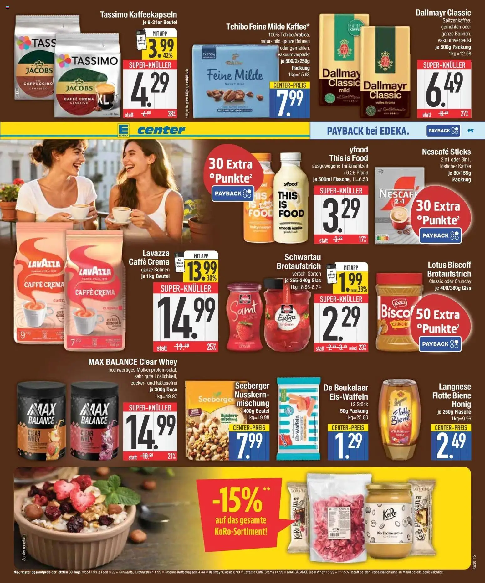 Edeka prospekt Ingolstadt-Gerolfing – gültig ab 20.07.2026 | Seite: 15 | Produkte: Langnese, YFood, Zucker, Tassimo