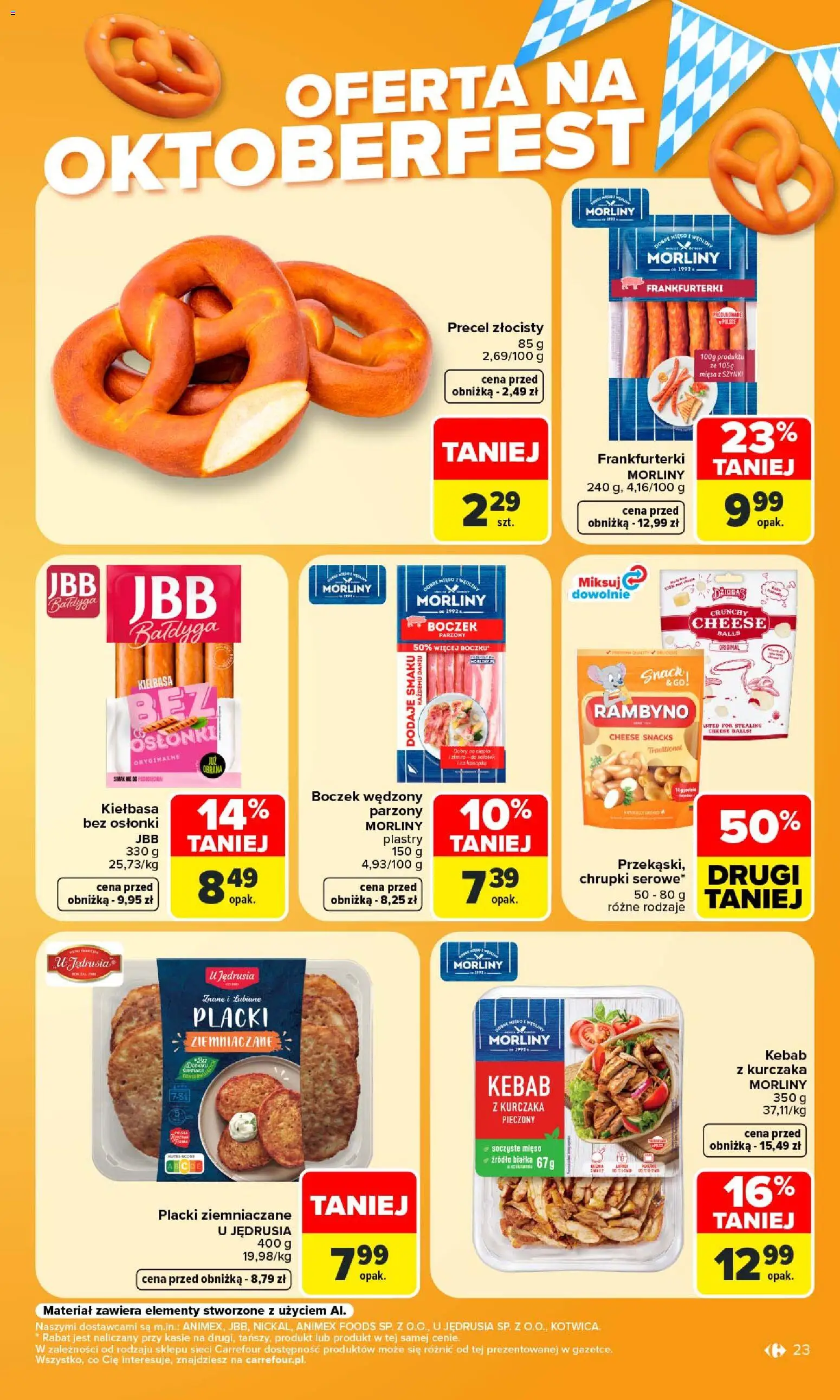 Carrefour gazetka od 14.09.2026 | Strona: 25 | Produkty: Mięso, Chrupki, Frankfurterki, Boczek