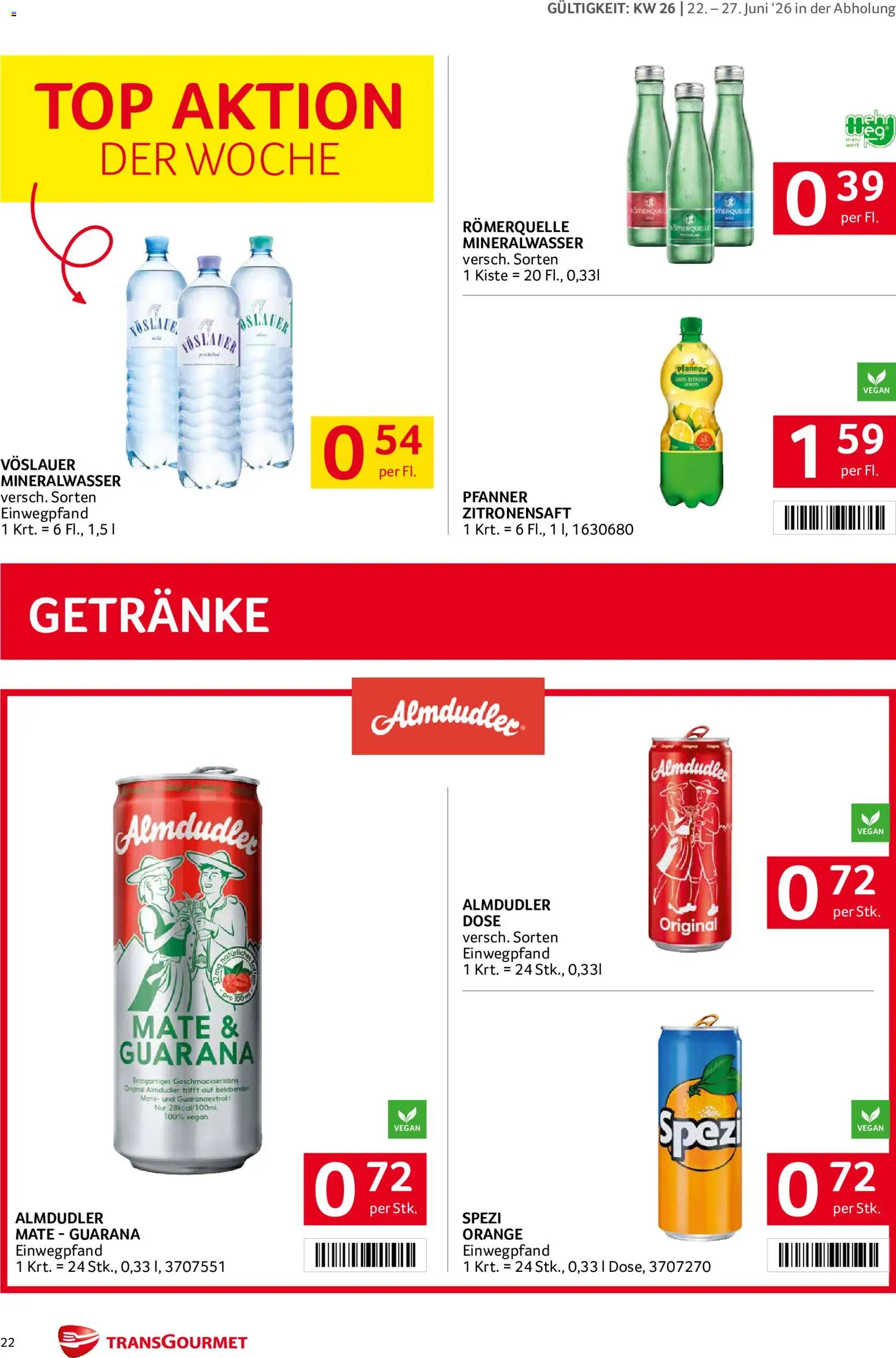 Transgourmet Flugblatt gültig ab 22.06.2026 | Seite: 21