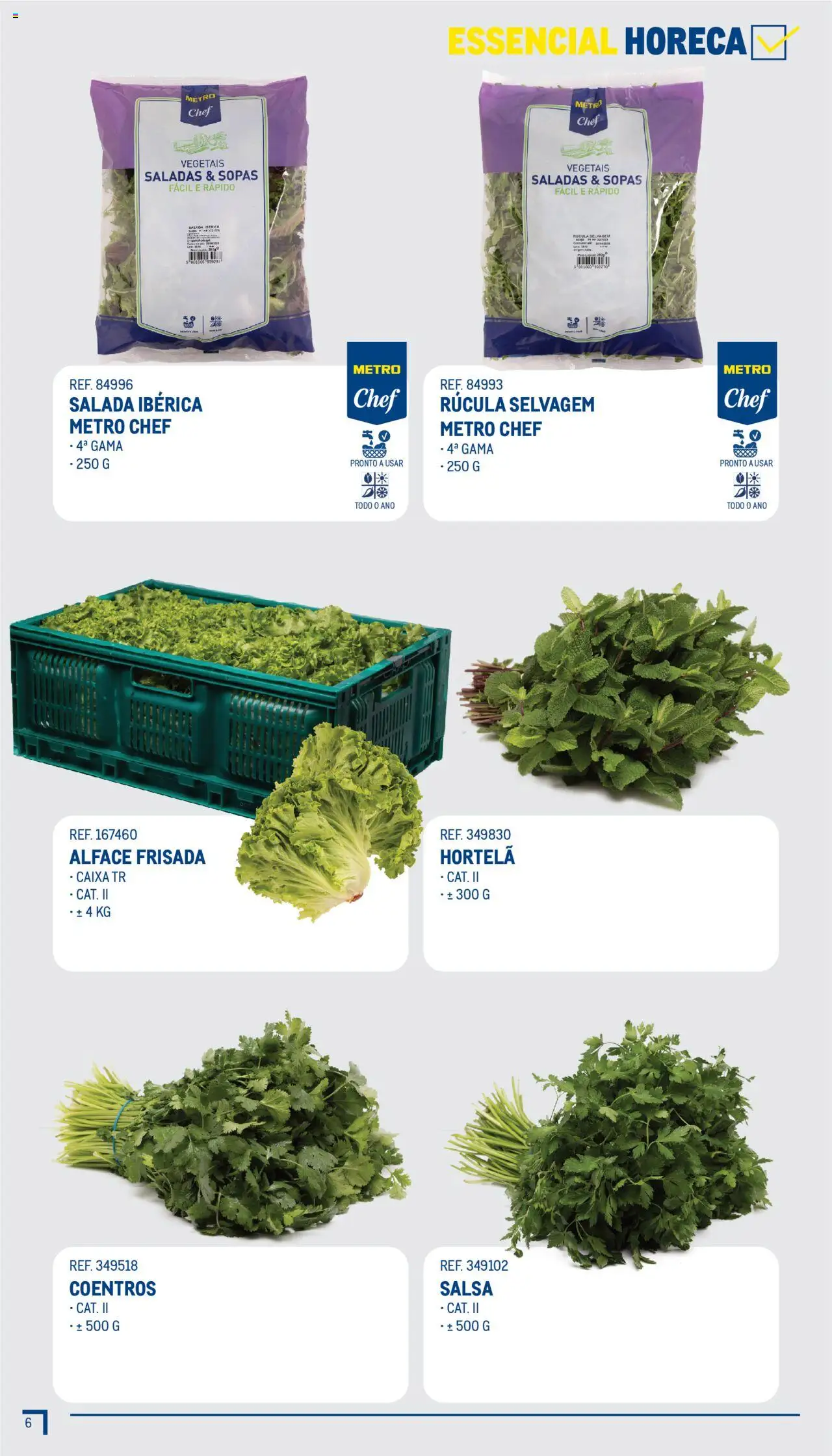 Makro - Guia Essenciais │ válido de 01/07/2025 | Página: 7 | Produtos: Salsa, Sopas, Rúcula, Caixa