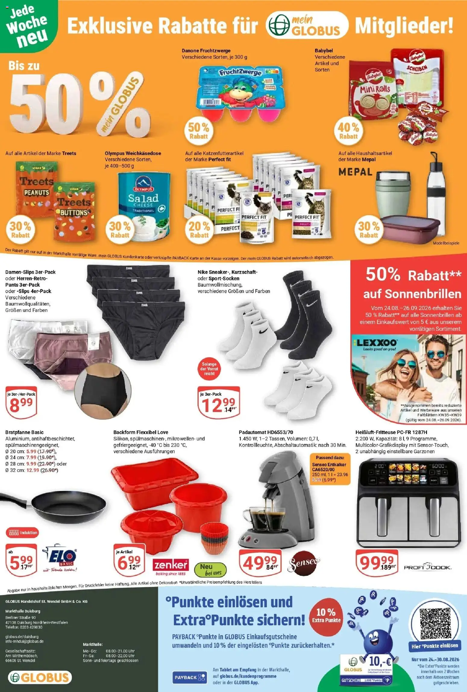 Globus Prospekt Duisburg (ab 24.08.2026) » Angebote online | Seite: 25 | Produkte: Berliner, Senseo, Uhr, Tablet