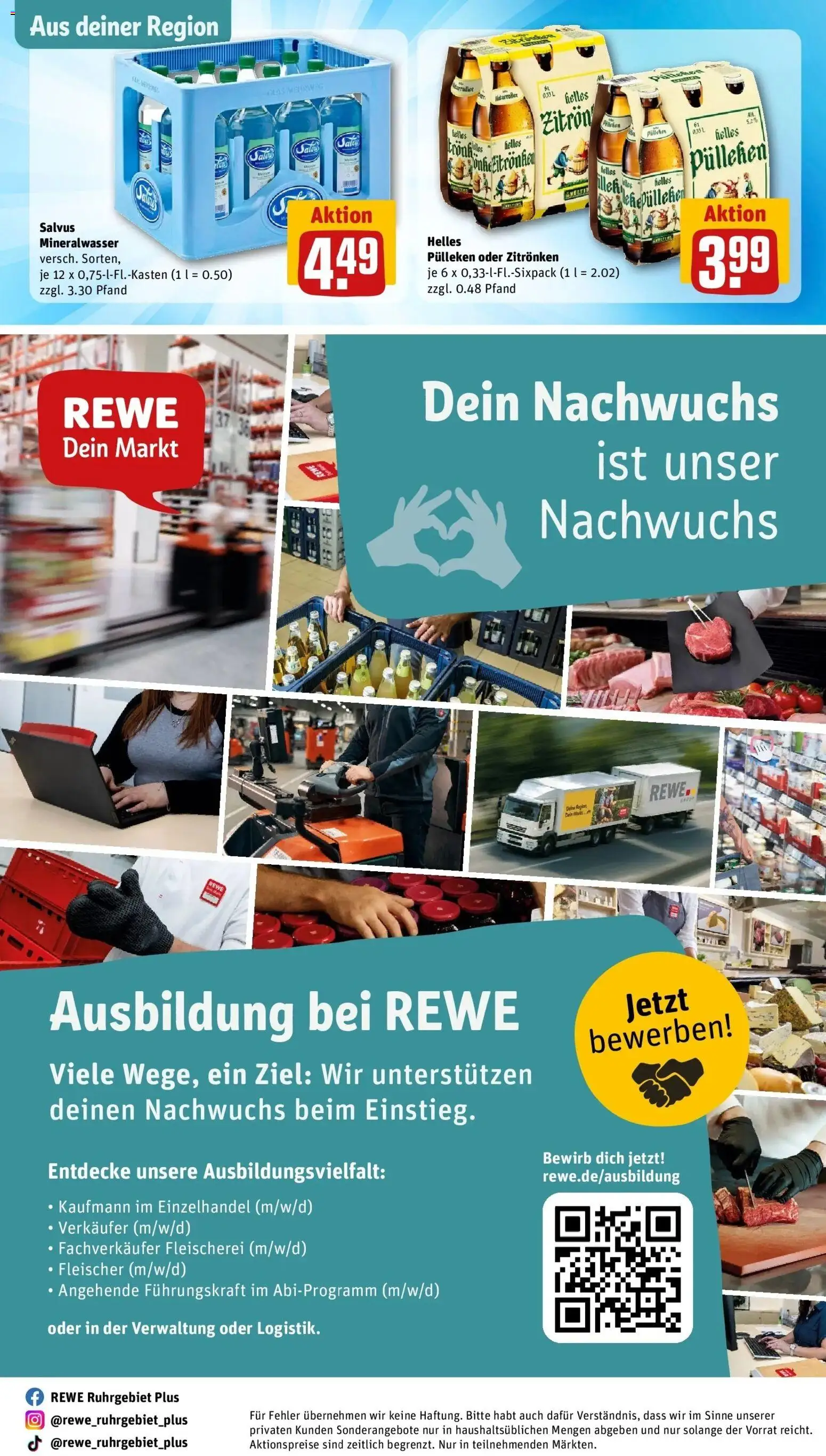 REWE Prospekt ab 05.10.2026 zum Blättern » Angebote | Seite: 33 | Produkte: Helles pulleken, Mineralwasser