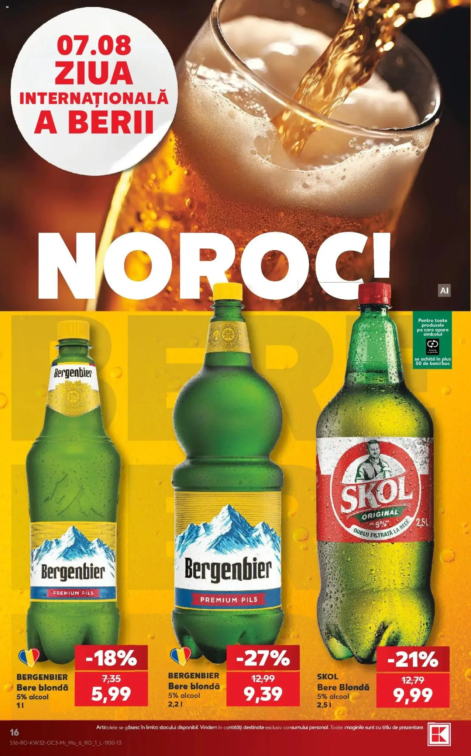 Noul catalog Kaufland – valabil de la 05.08.2026 | Pagină: 16 | Produse: Premium, Bere, Bergenbier, Plus