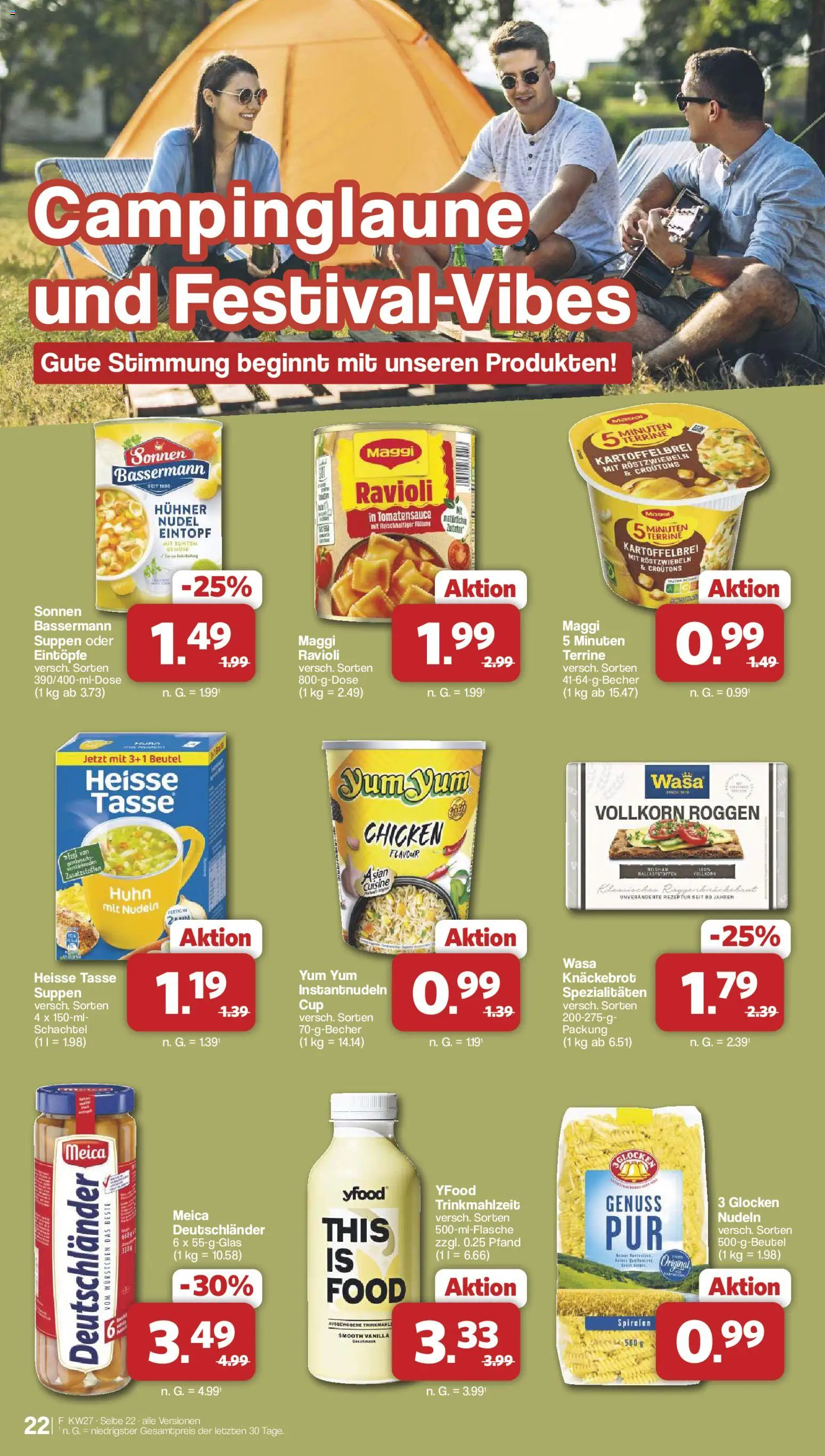 Famila Nordwest Prospekt – gültig ab 29.06.2026 | Seite: 22 | Produkte: Maggi, Meica, YFood, Gemüse