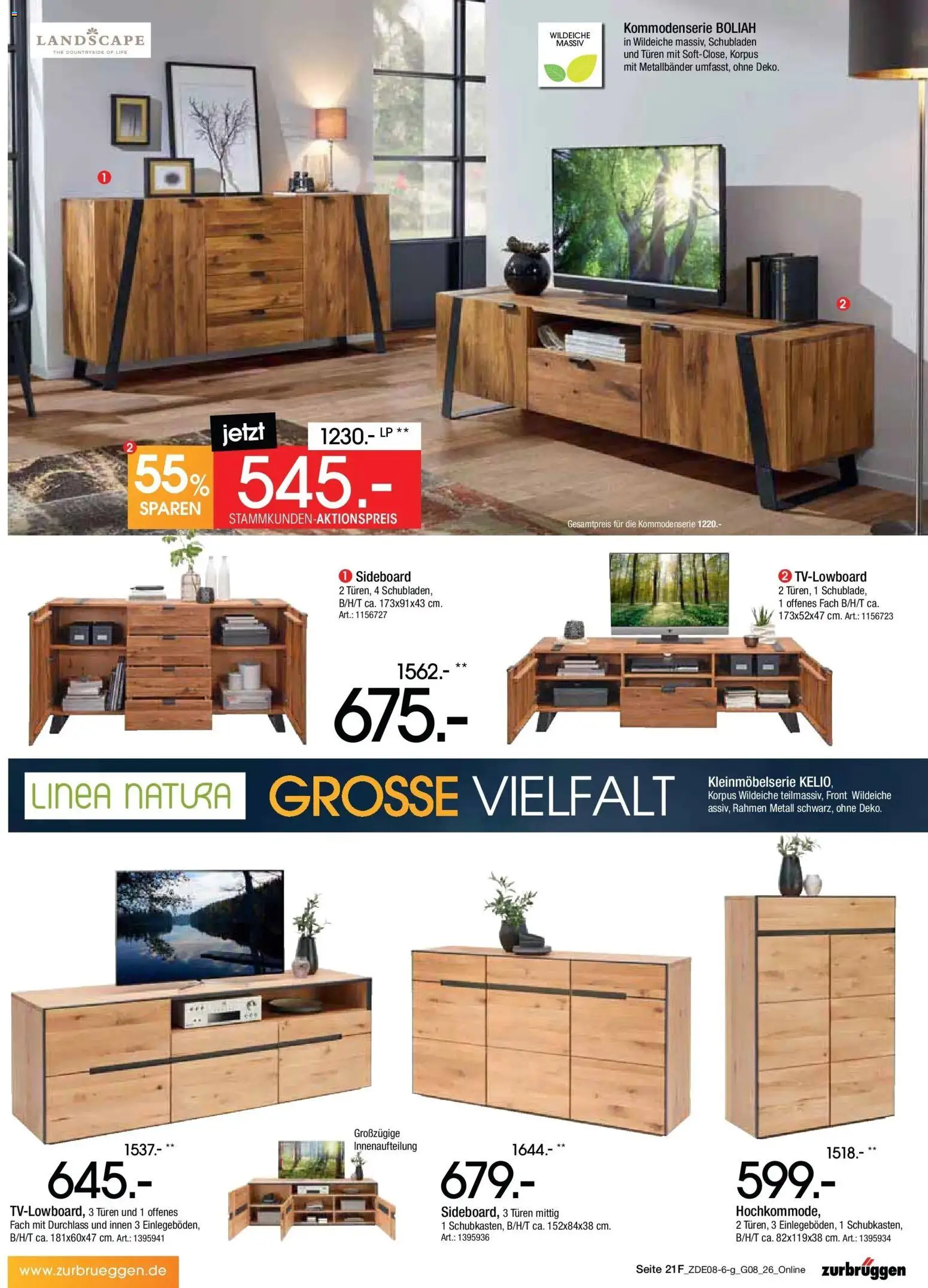 Zurbrüggen - Zurbrüggen: Bonus Sonder-Tage – gültig ab 31.07.2026 | Seite: 41 | Produkte: Sideboard