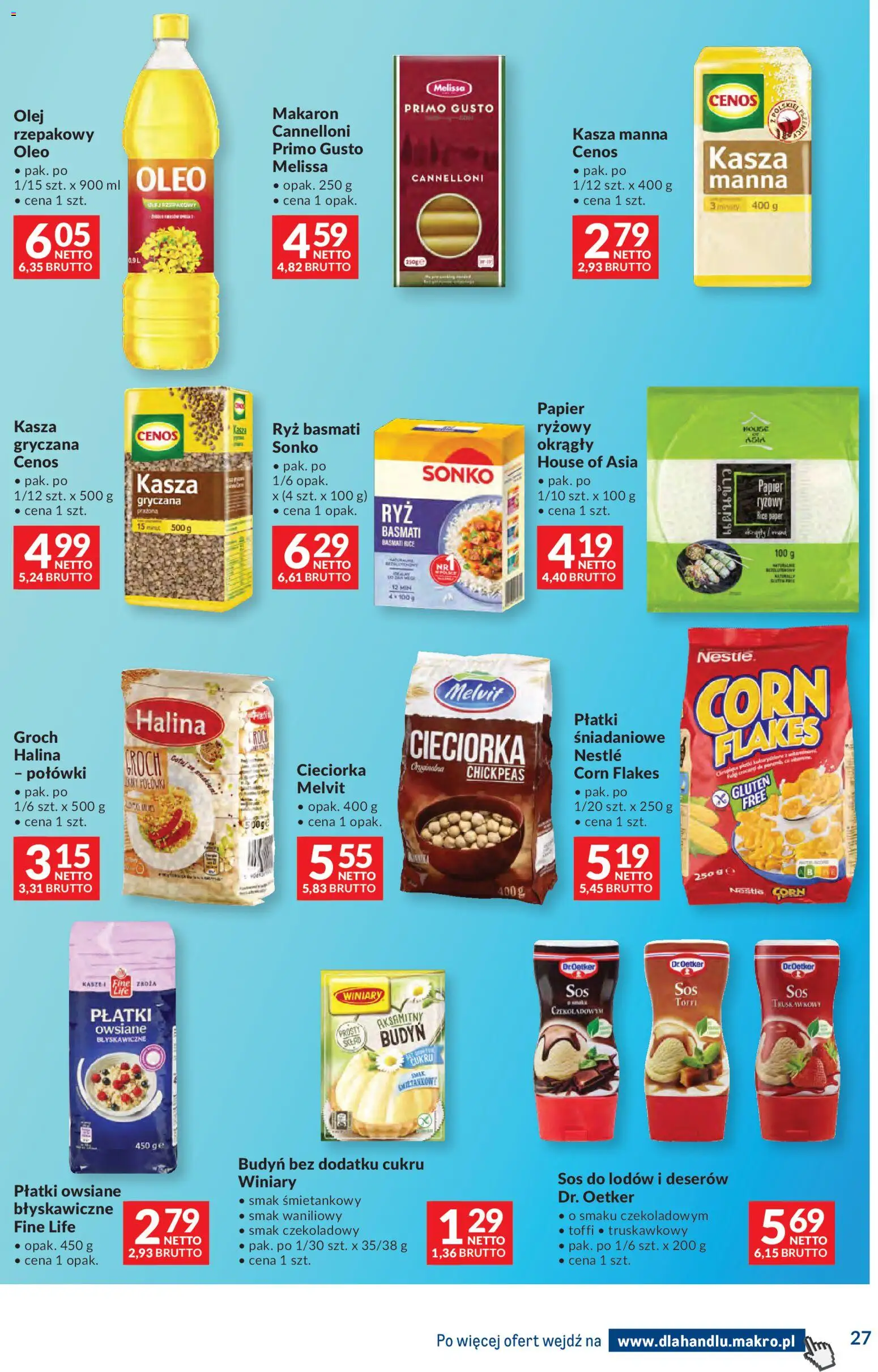 Makro gazetka - Dystrybucja do sklepów od 01.09.2026 | Strona: 27 | Produkty: Groch, Kasza, Kasza manna, Płatki
