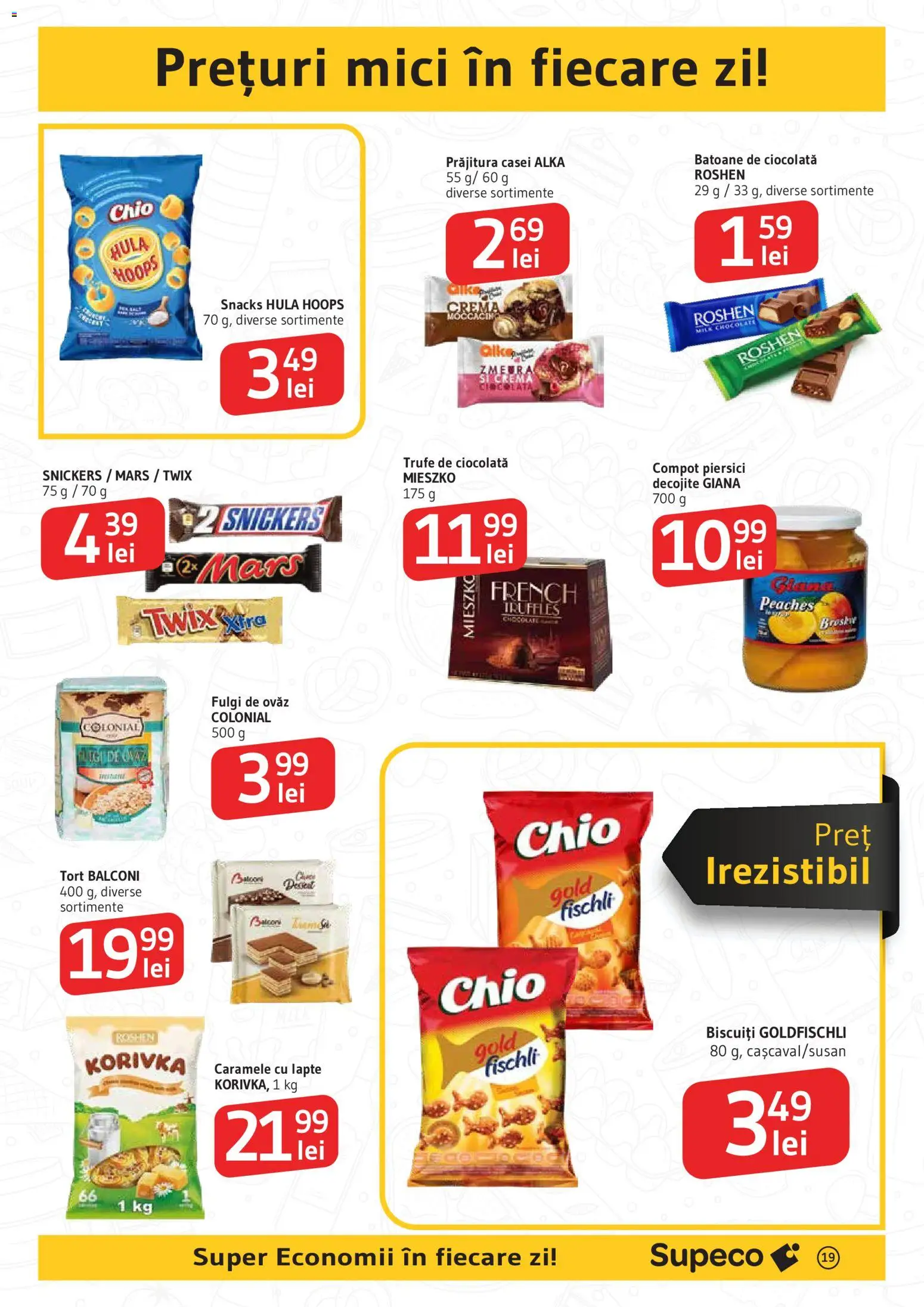 Noul catalog Supeco – valabil de la 14.05.2026 | Pagină: 19 | Produse: Prăjitură, Tort, Cremă, Fulgi