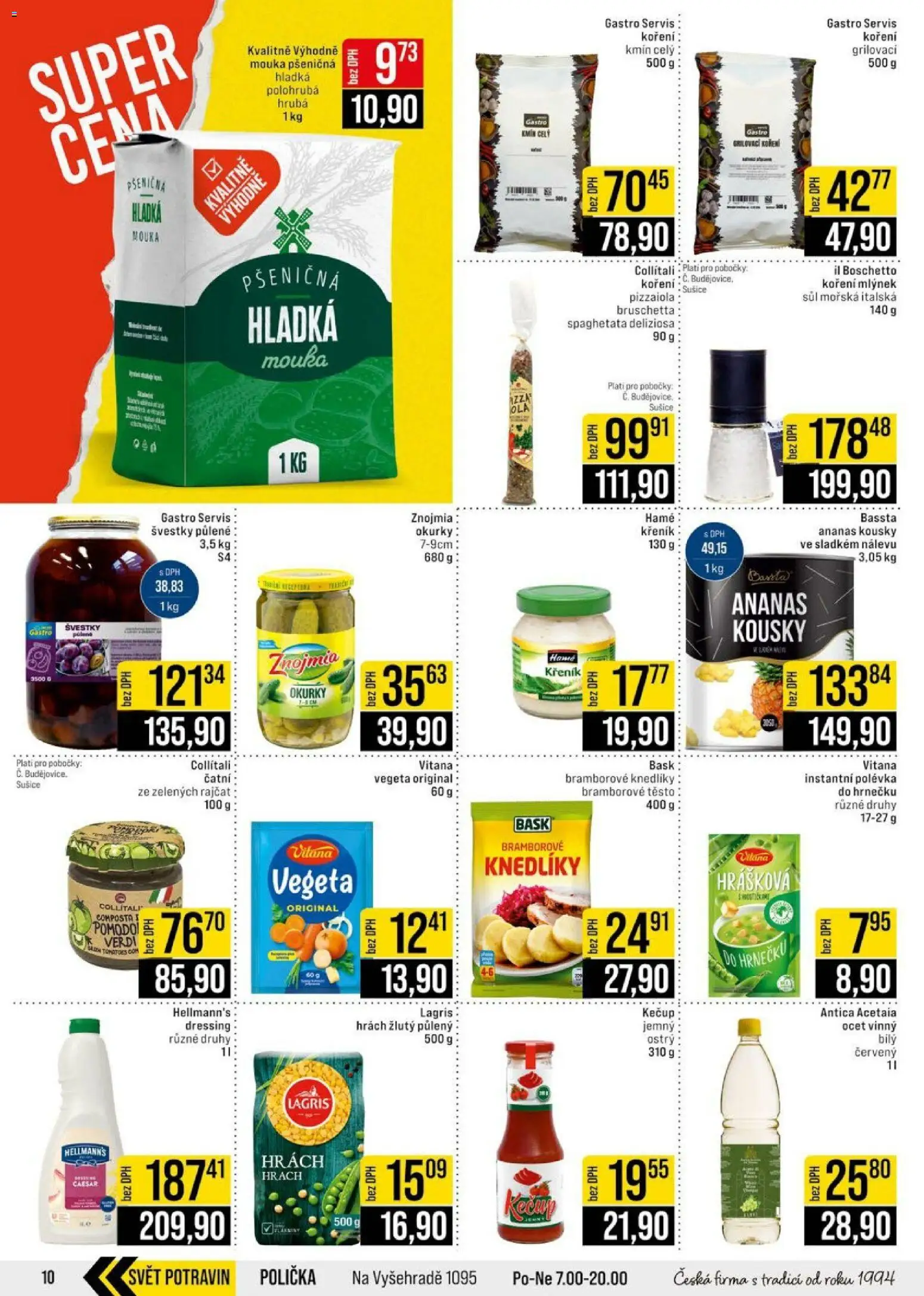 Jip leták - Cash & Carry od 08.07.2026 | Strana: 10 | Produkty: Bruschetta, Sušiče, Hellmann's, Mlýnek