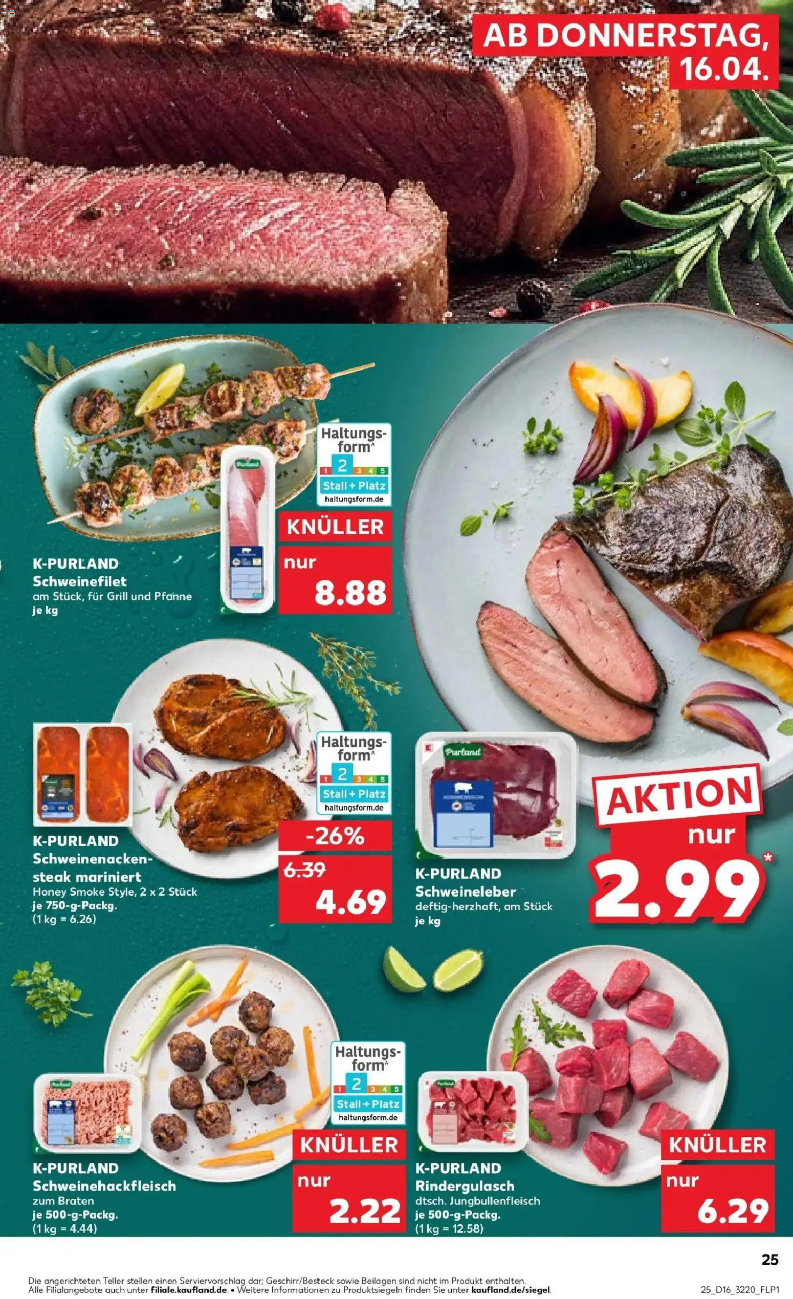 Kaufland Prospekt Gera	 – gültig ab 16.04.2026 | Seite: 25 | Produkte: Grill, Rindergulasch, Schweinenacken, Steak