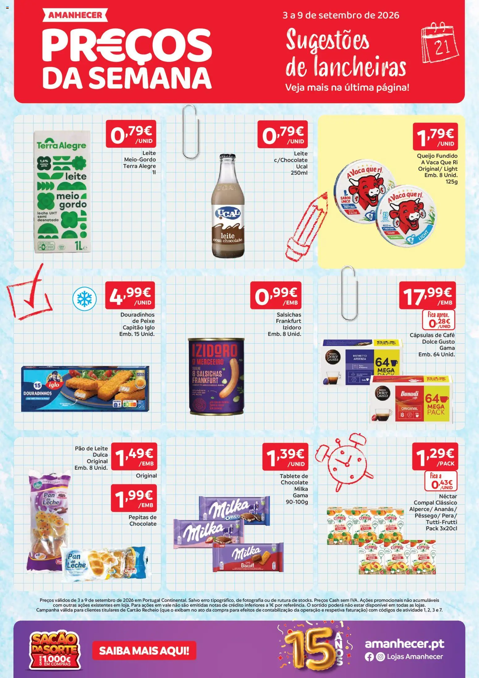 Amanhecer folheto │ válido de 03/09/2026 | Página: 1 | Produtos: Cápsulas, Queijo, Chocolate, Dolce gusto