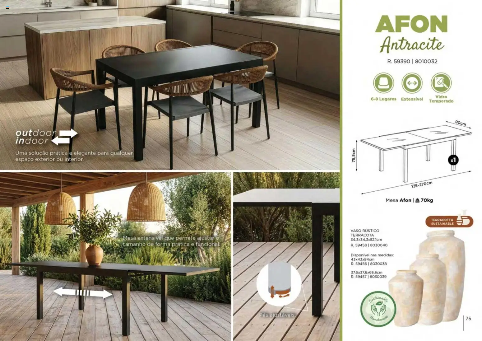 Espaço Casa folheto Ar Livre 2026 │ válido de 07.03.2026 | Página: 75 | Produtos: Mesa, Vaso
