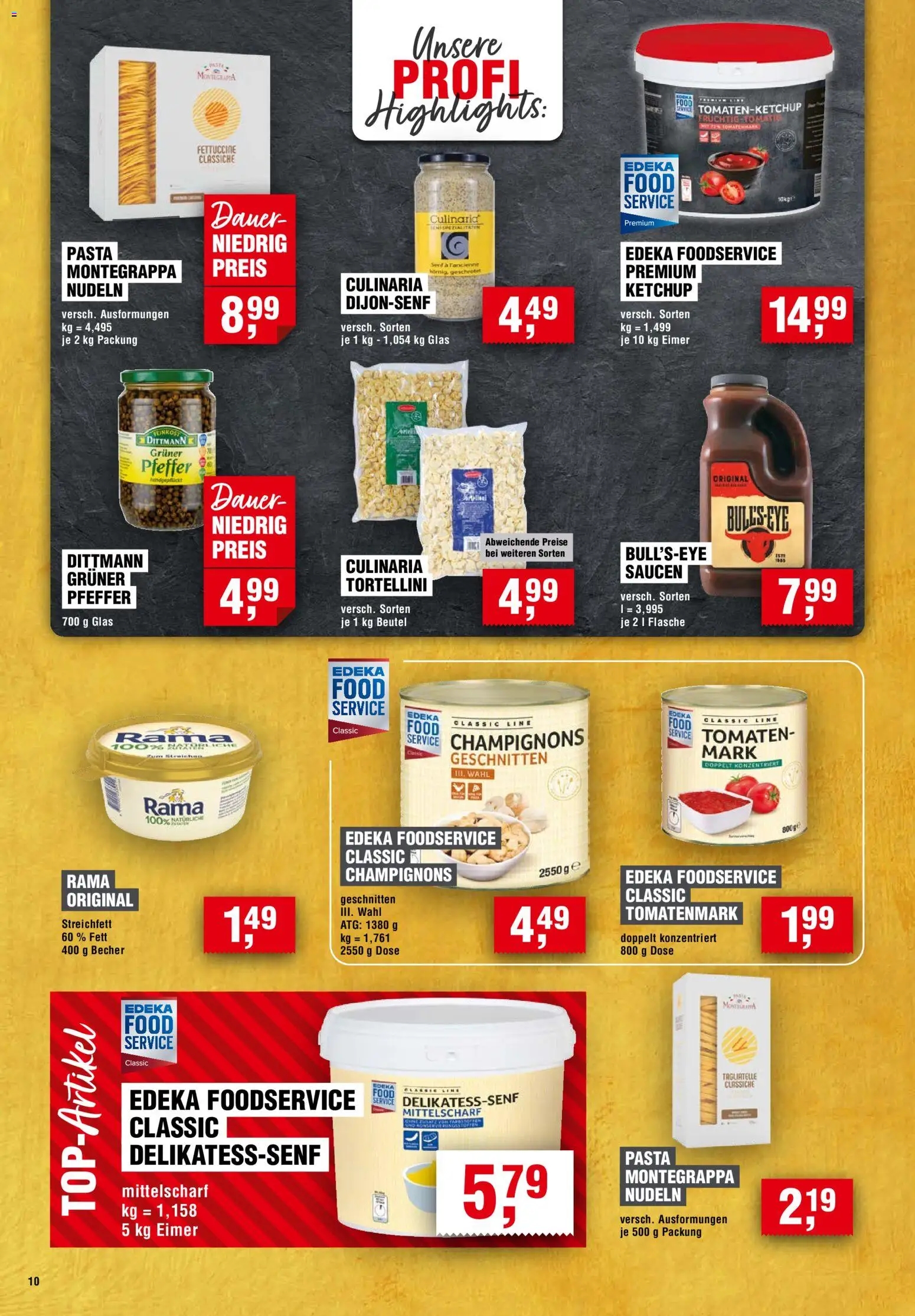 Handelshof Prospekt – gültig ab 29.10.2026 | Seite: 10 | Produkte: Champignons, Pfeffer, Pasta, Ketchup