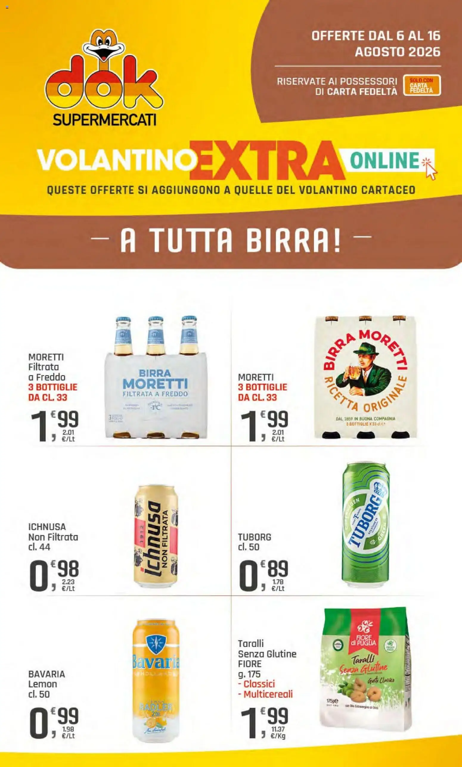 Volantino DOK del 06/08/2026 | Pagina: 21 | Prodotti: Birra, Taralli