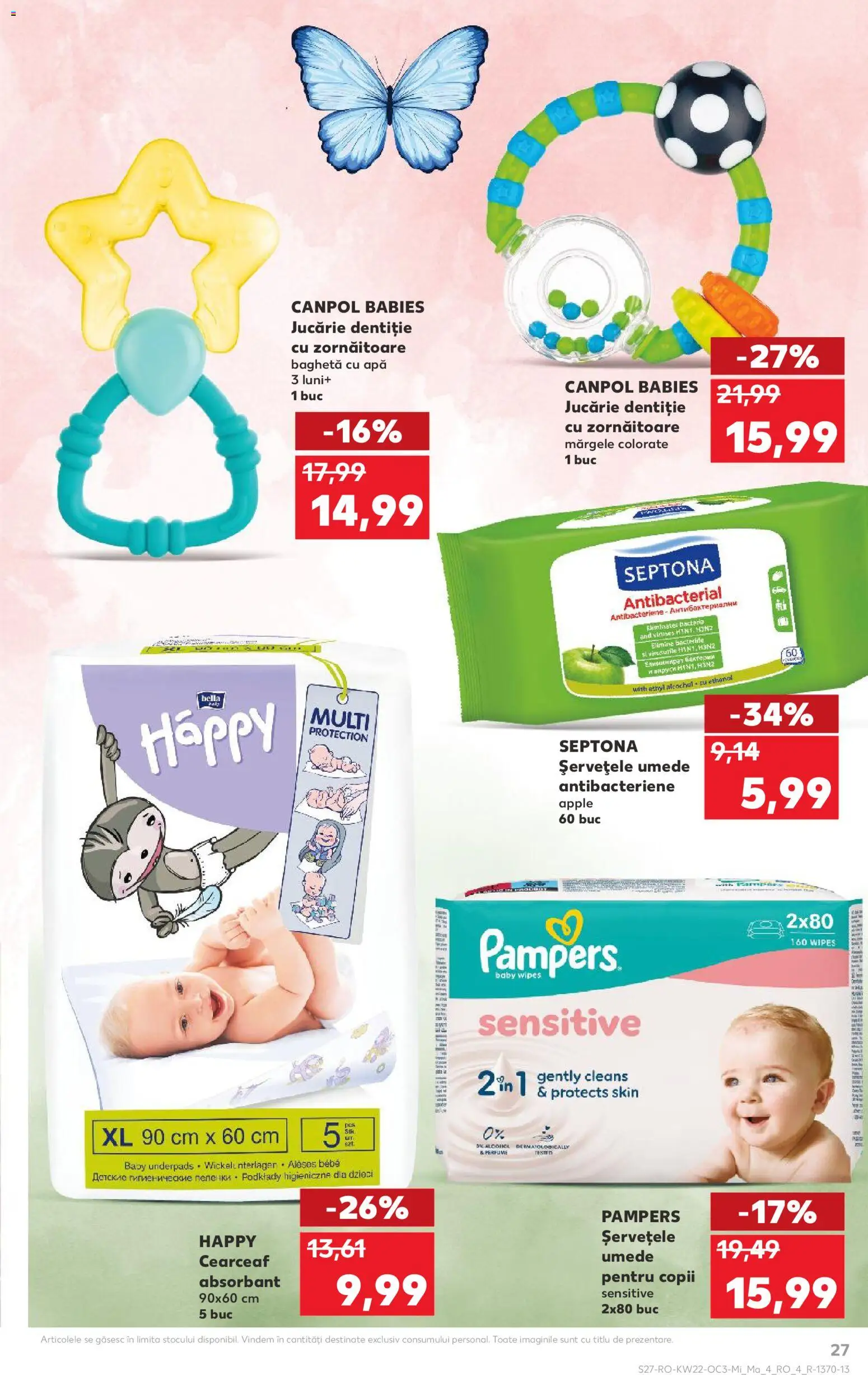 Noul catalog Kaufland – valabil de la 27.05.2026 | Pagină: 27 | Produse: Apple, Șervețele umede, Apă