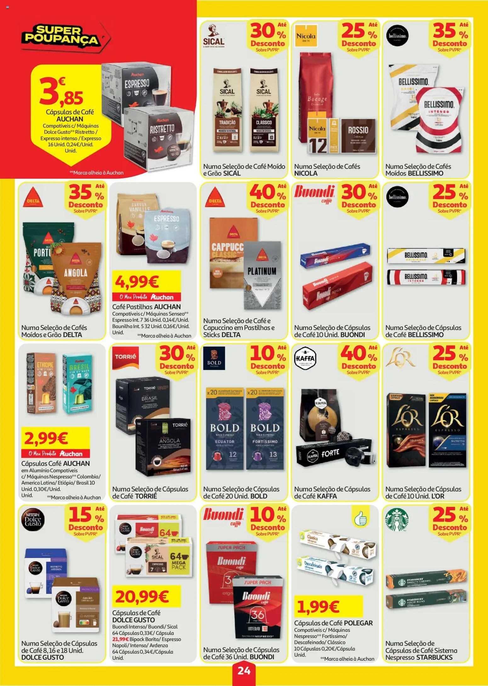 Auchan folheto │ válido de 30/07/2026 | Página: 24 | Produtos: Cápsulas café, Nespresso, Café, Dolce gusto