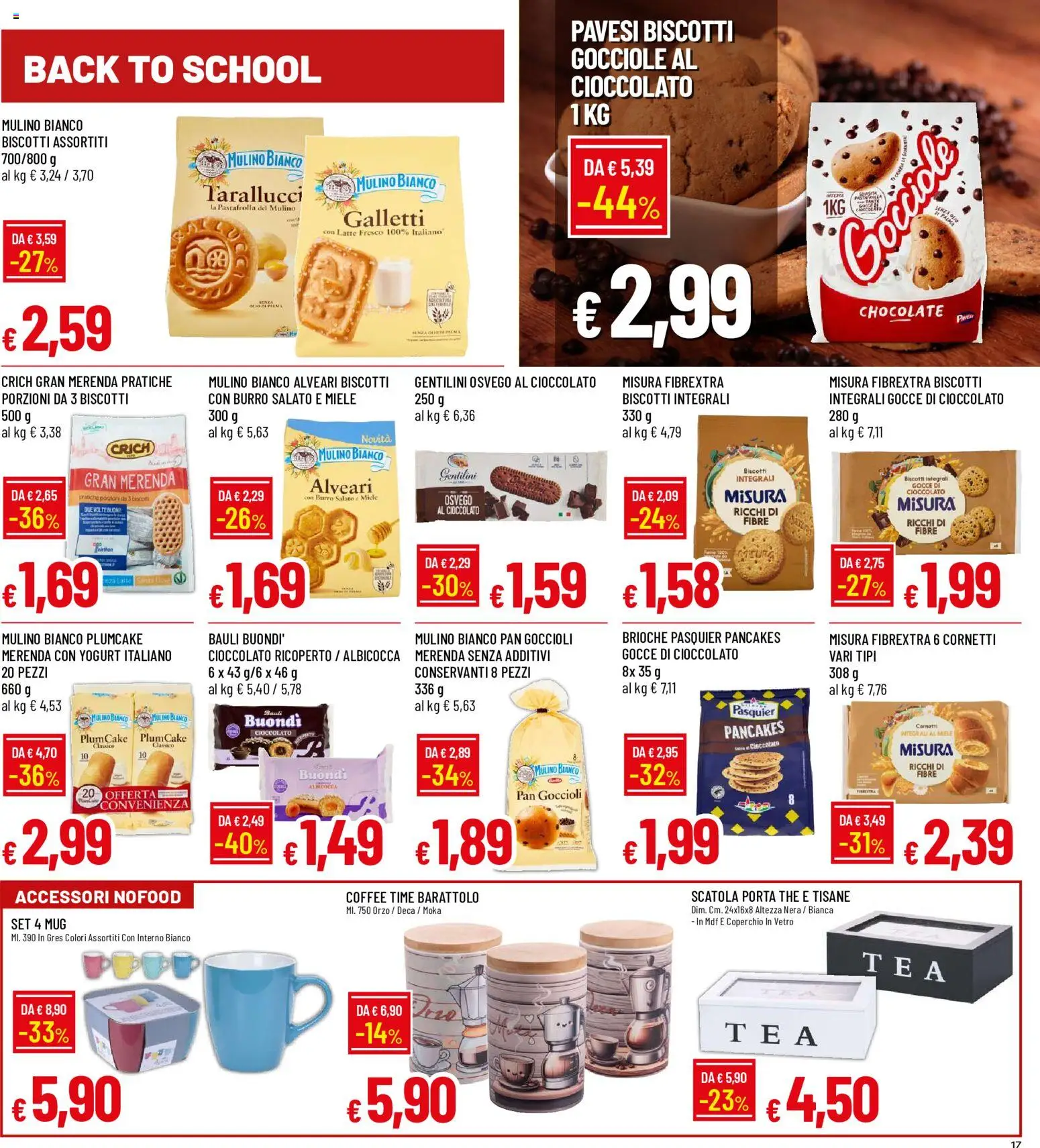 Volantino Galassia del 27/08/2026 | Pagina: 17 | Prodotti: Brioche, Yogurt, Cioccolato, Latte