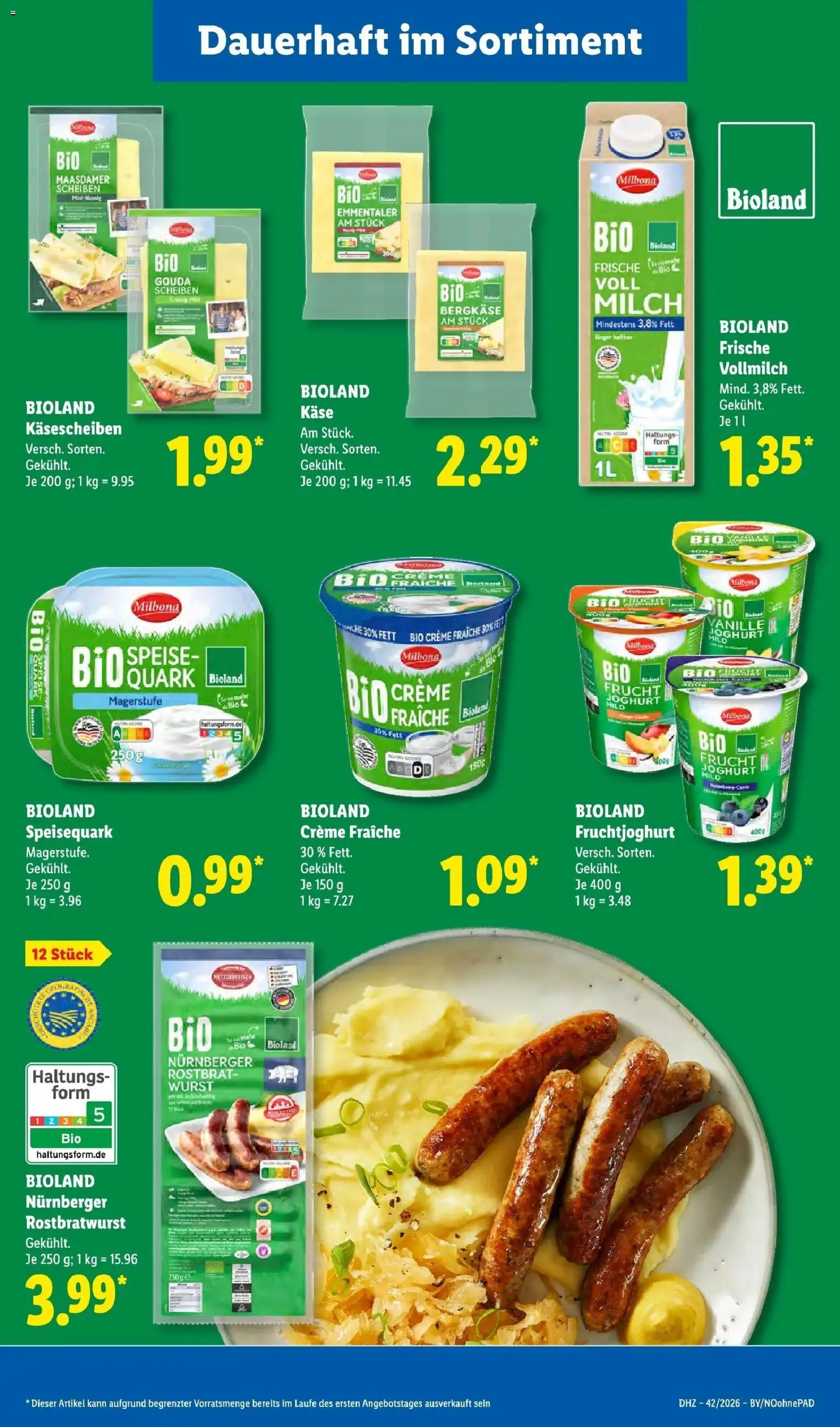 Lidl Prospekt Braunschweig (ab 12.10.2026) zum Blättern » Angebote | Seite: 17 | Produkte: Milch, Käse, Wurst, Speisequark