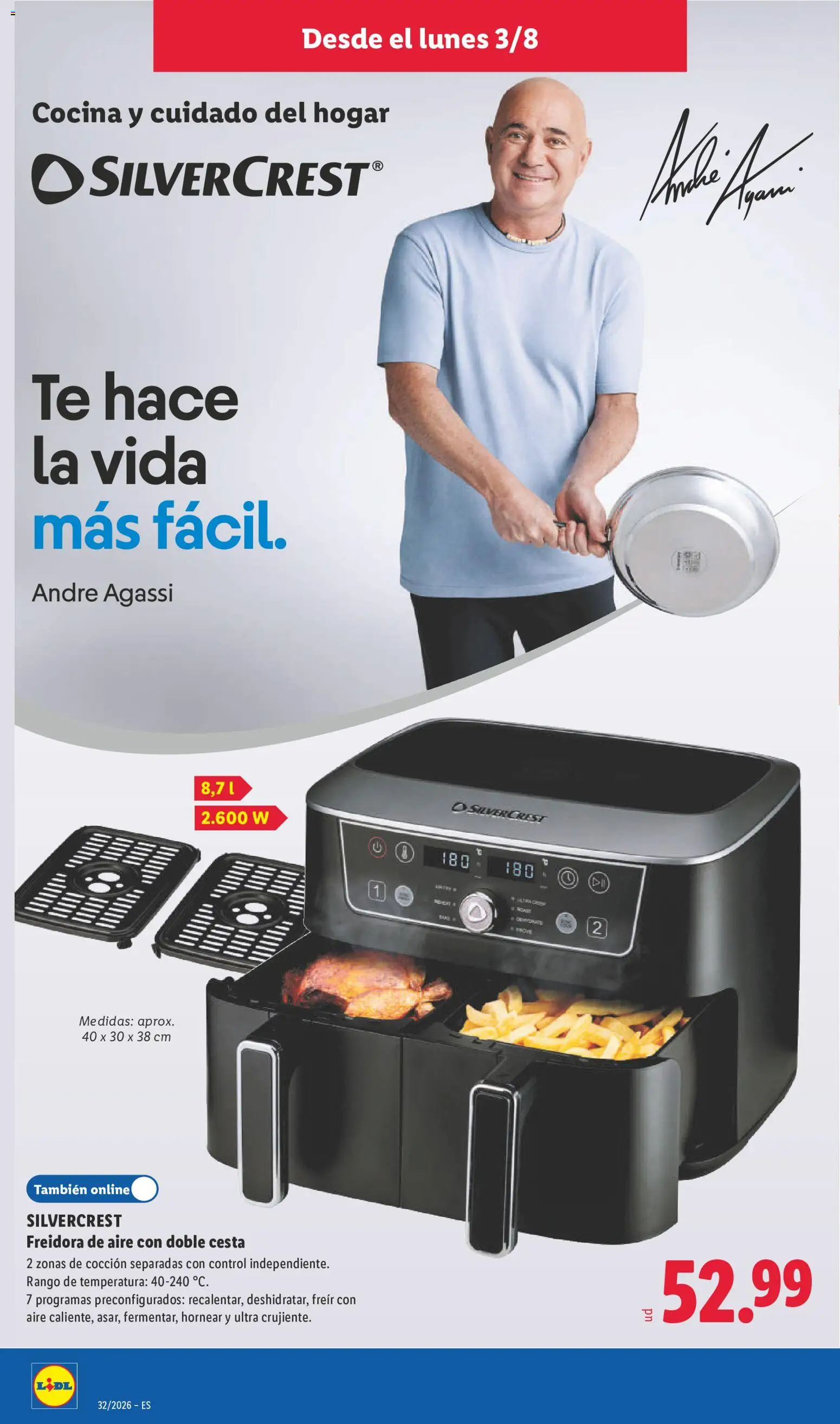 Lidl folleto de bazar │ válido desde el 03/08/2026 | Página: 18 | Productos: Té, Cocina, Freidora, Cesta