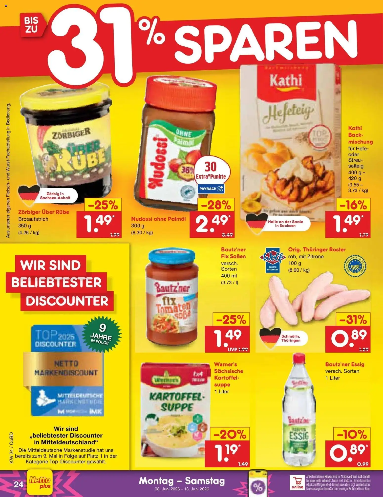 Netto Marken-Discount Prospekt Delitzsch – gültig ab 08.06.2026 | Seite: 38 | Produkte: Top, Tomaten, Zitrone, Fleisch