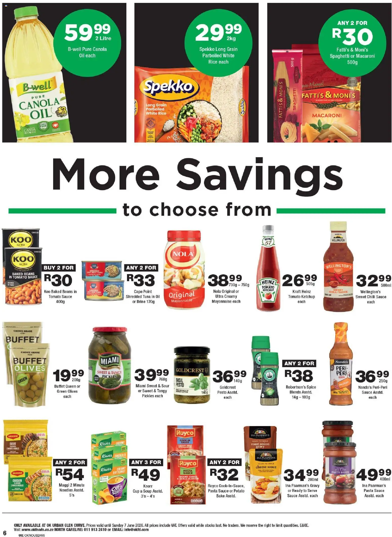 New OK Foods catalogue – valid from 25.05.2026 | Page: 6 | Products: Cheese, Pickles, Tomato sauce, Mayonnaise