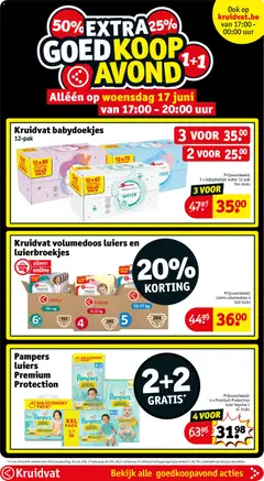 Kruidvat folder week 25 - Voorbeeld van een folder van Kruidvat, geldig van 16.06.2026 | Pagina: 12 | Producten: Pampers, Babydoekjes, Kan