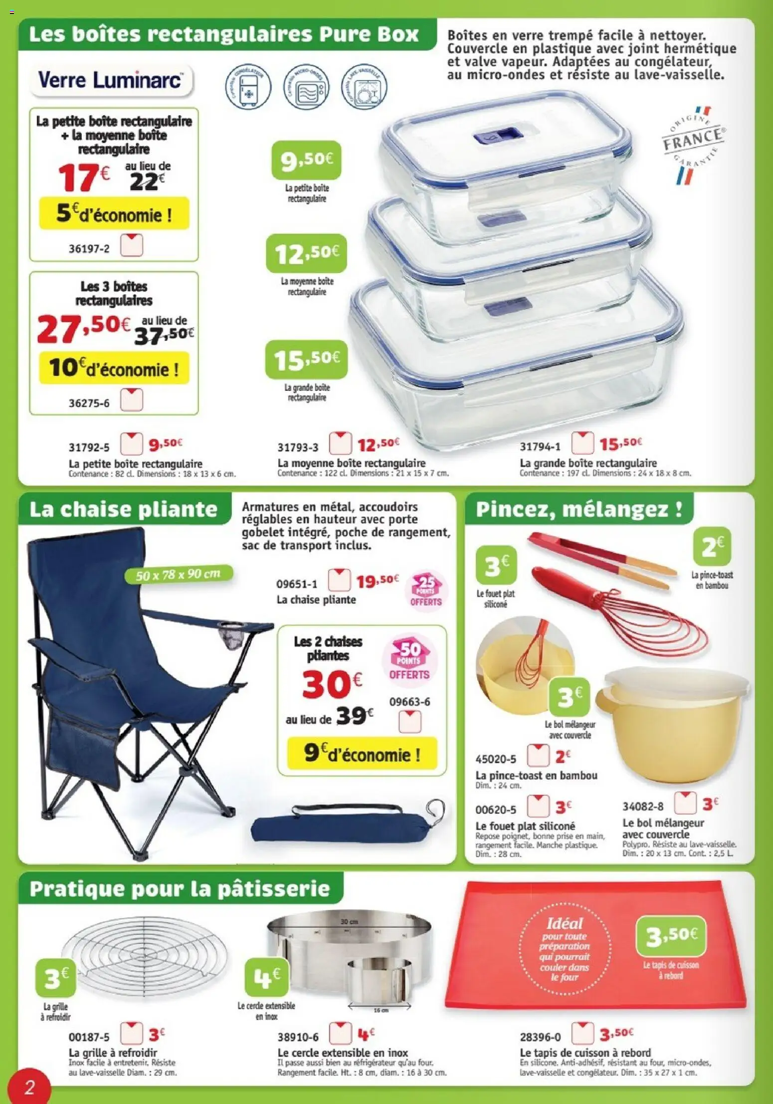{H1} | Page: 2 | Produits: Sac, Réfrigérateur, Bol, Chaise pliante