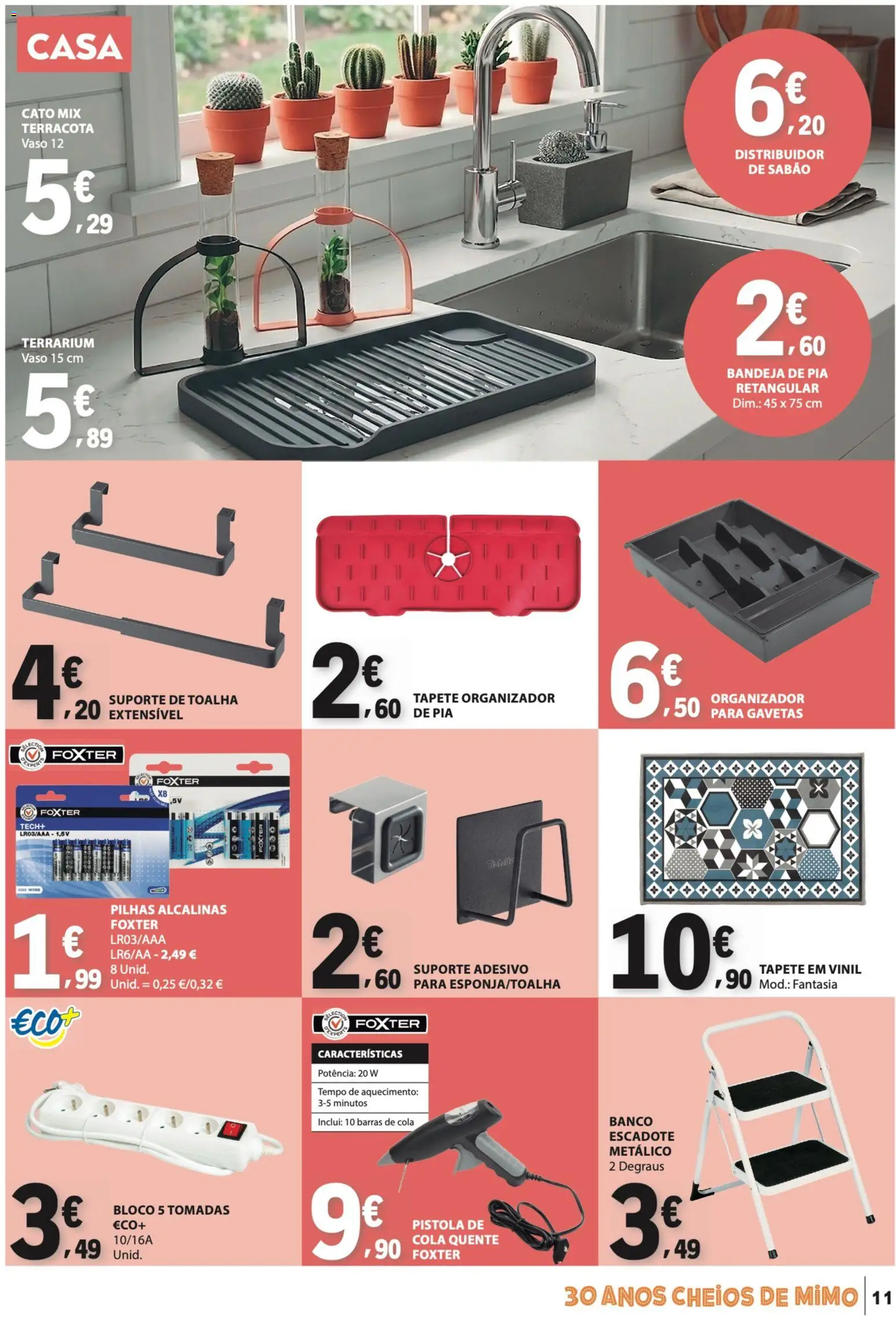 E.Leclerc folheto Não Alimentar │ válido de 04.06.2026 | Página: 11 | Produtos: Banco, Bandeja, Tapete, Vaso