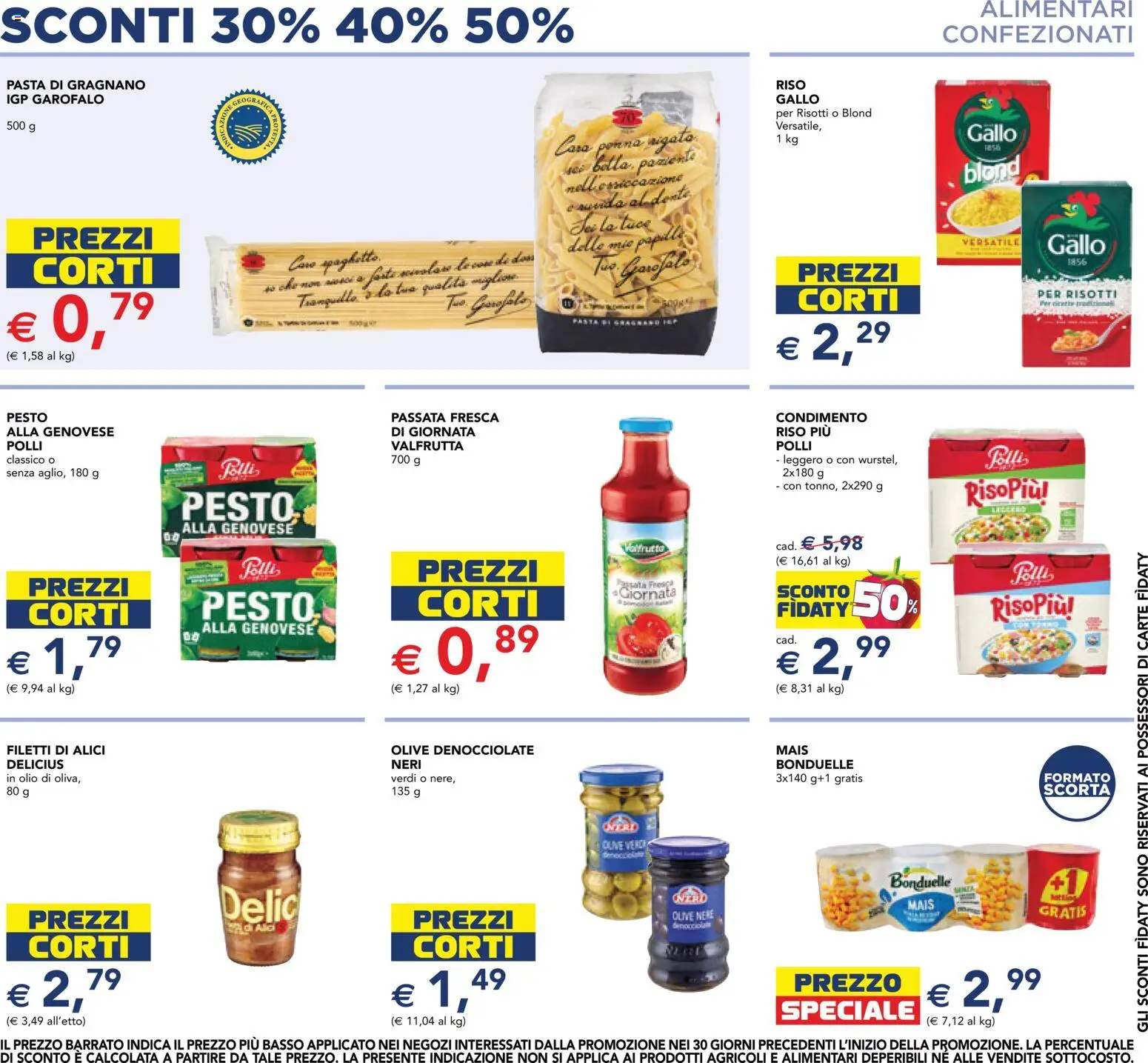 Volantino Esselunga S del 30/07/2026 | Pagina: 8 | Prodotti: Olive, Pasta, Pesto, Alici