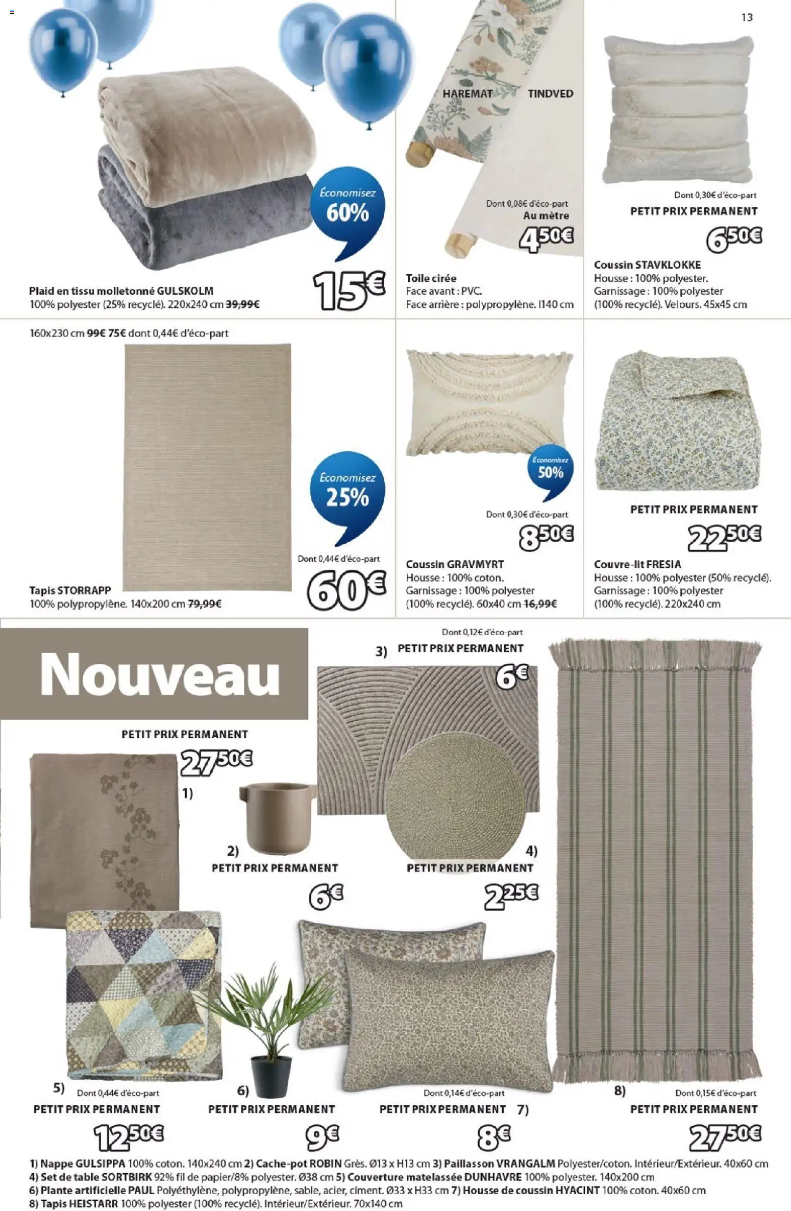 {H1} | Page: 13 | Produits: Mètre, Plante artificielle, Couverture, Paillasson