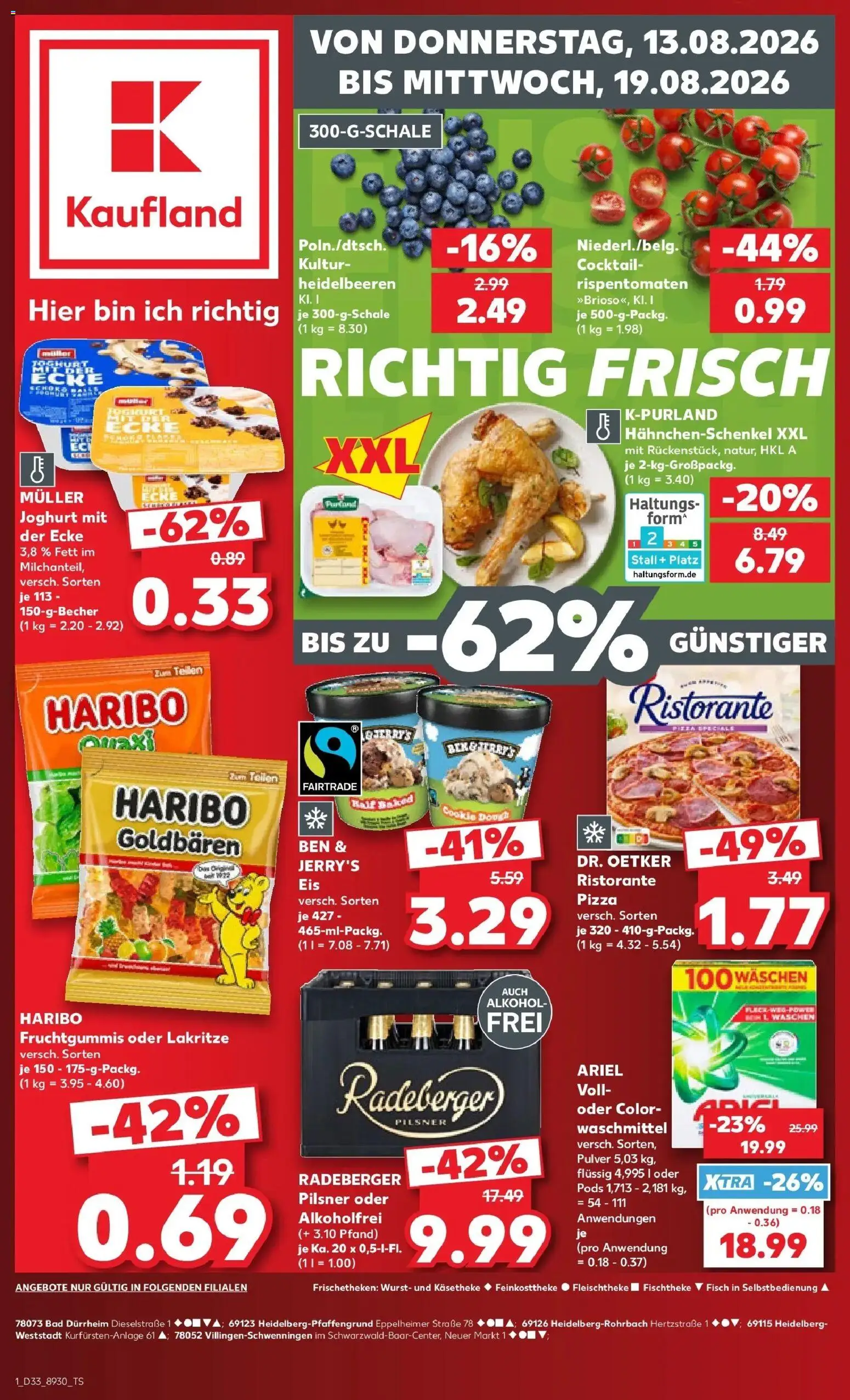 Prospekt Kaufland ab 10.08.2026 » Angebote Online zum Blättern | Seite: 10 | Produkte: Ristorante, Heidelbeeren, Wurst, Pizza