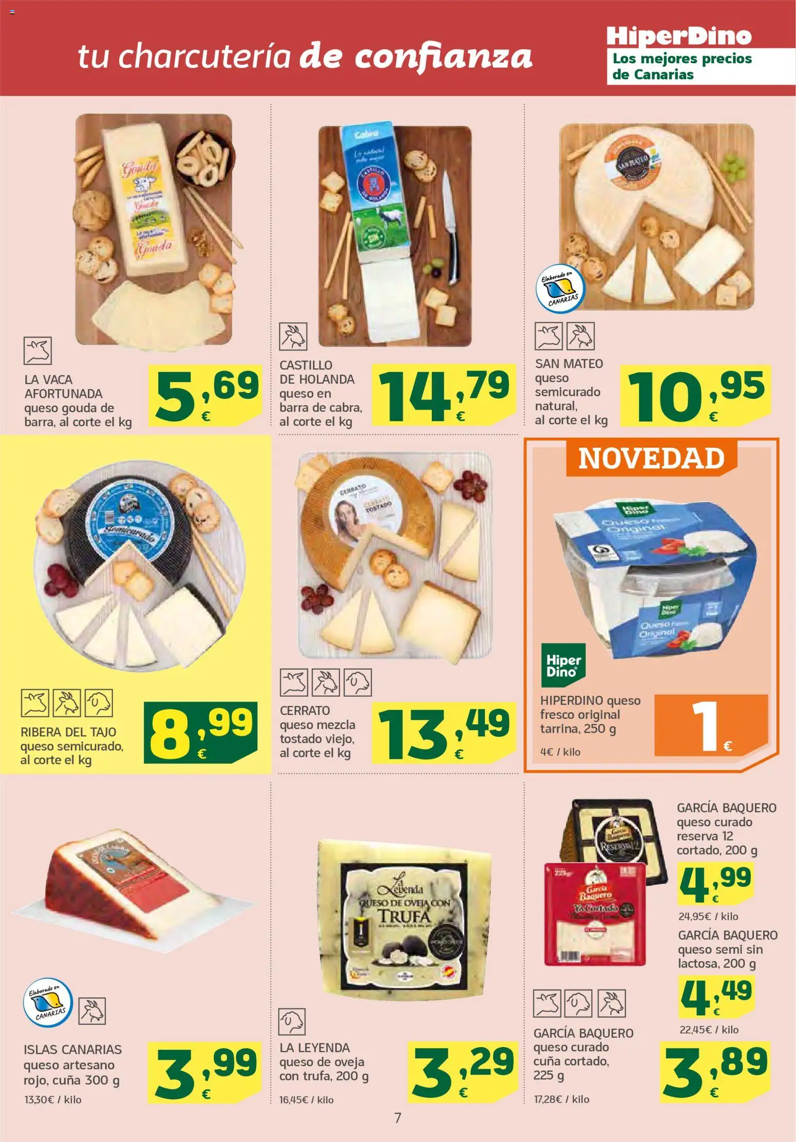 HiperDino folleto │ válido desde el 10.03.2026 | Página: 7 | Productos: Queso de oveja, Queso, Queso Gouda, Cuna