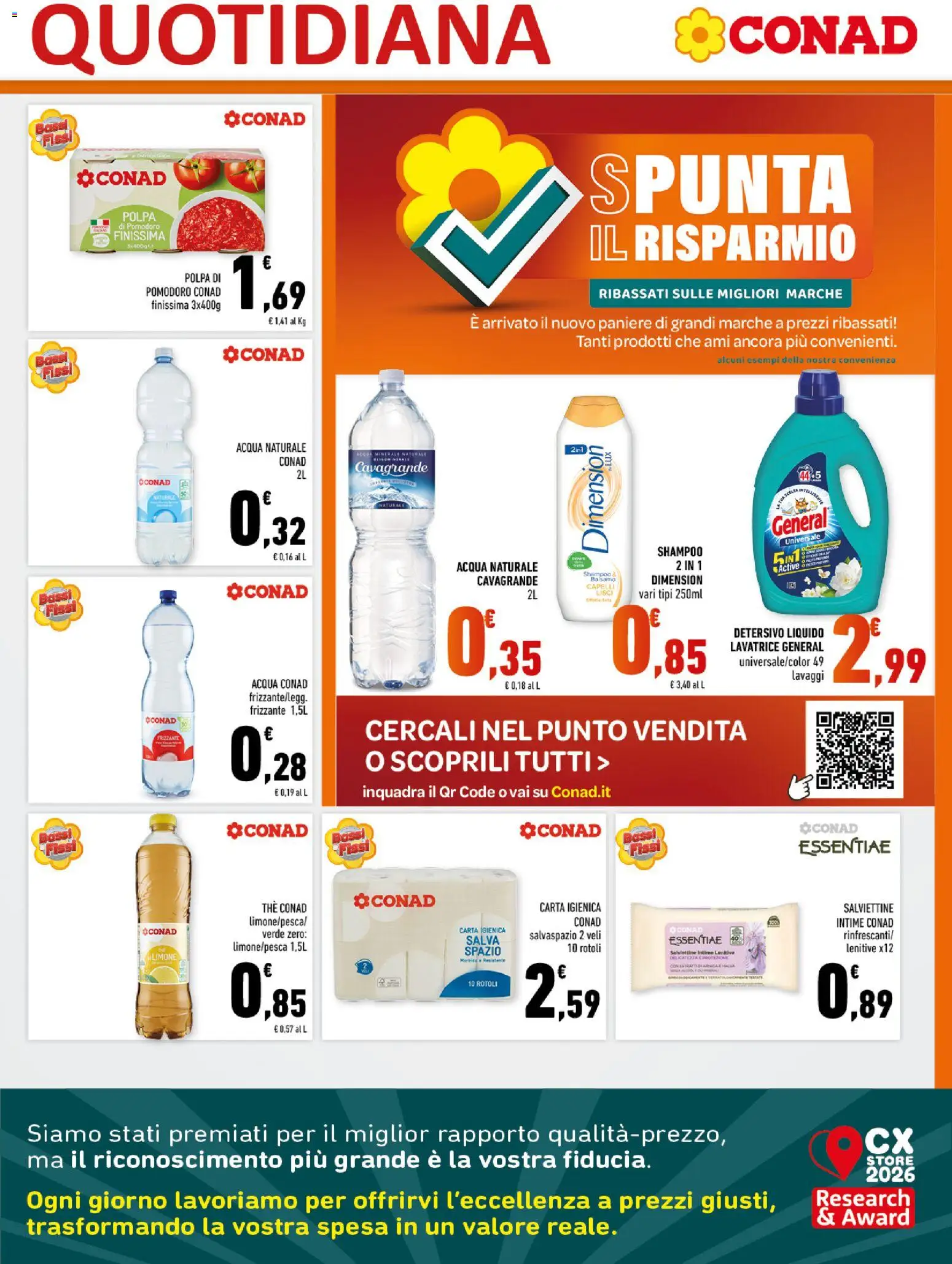 Volantino Conad del 10/08/2026 | Pagina: 7 | Prodotti: Balsamo, Carta igienica, Limone, The