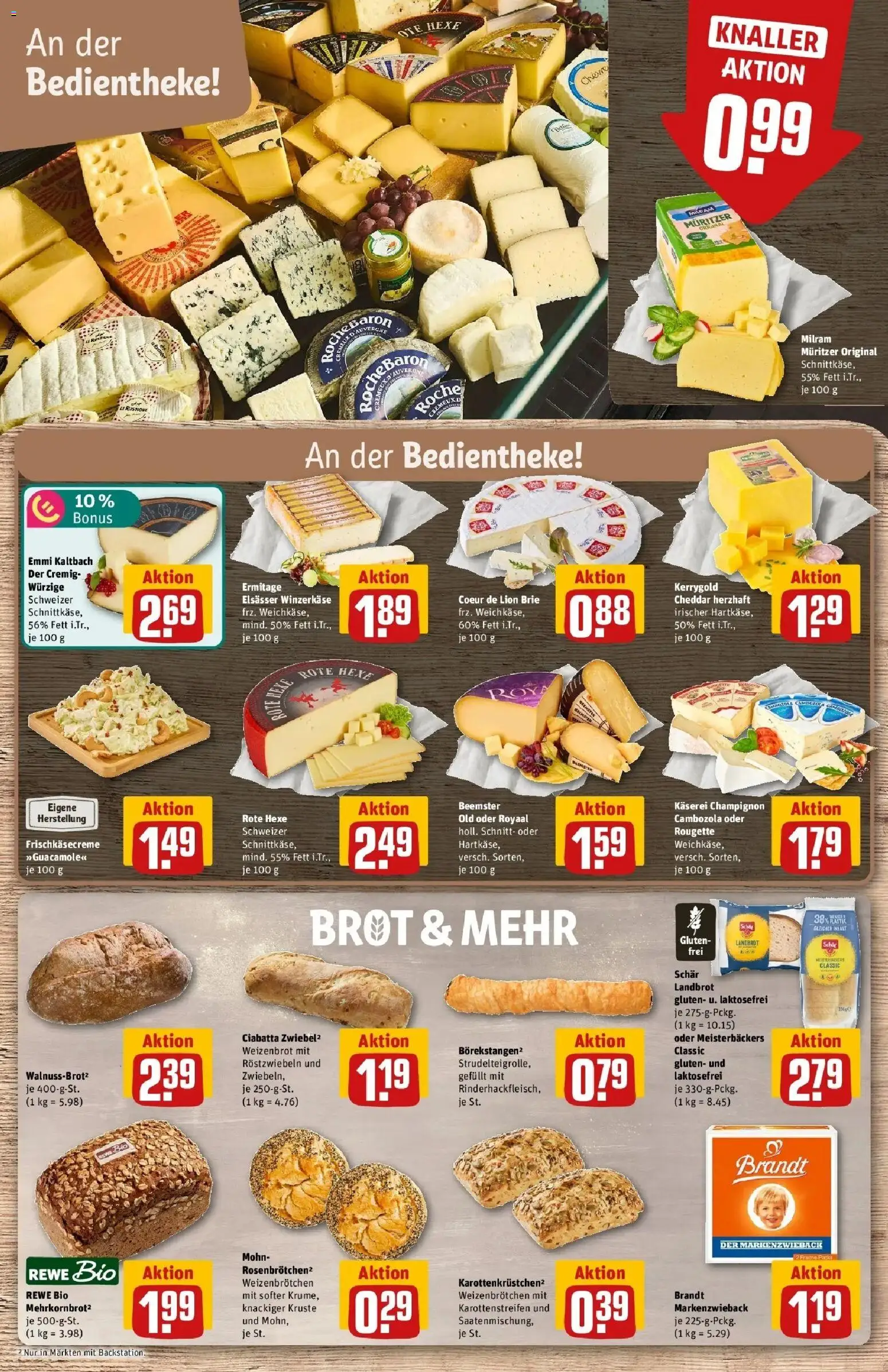 REWE Prospekt ab 28.09.2026 zum Blättern » Angebote | Seite: 19 | Produkte: Milram, Brot