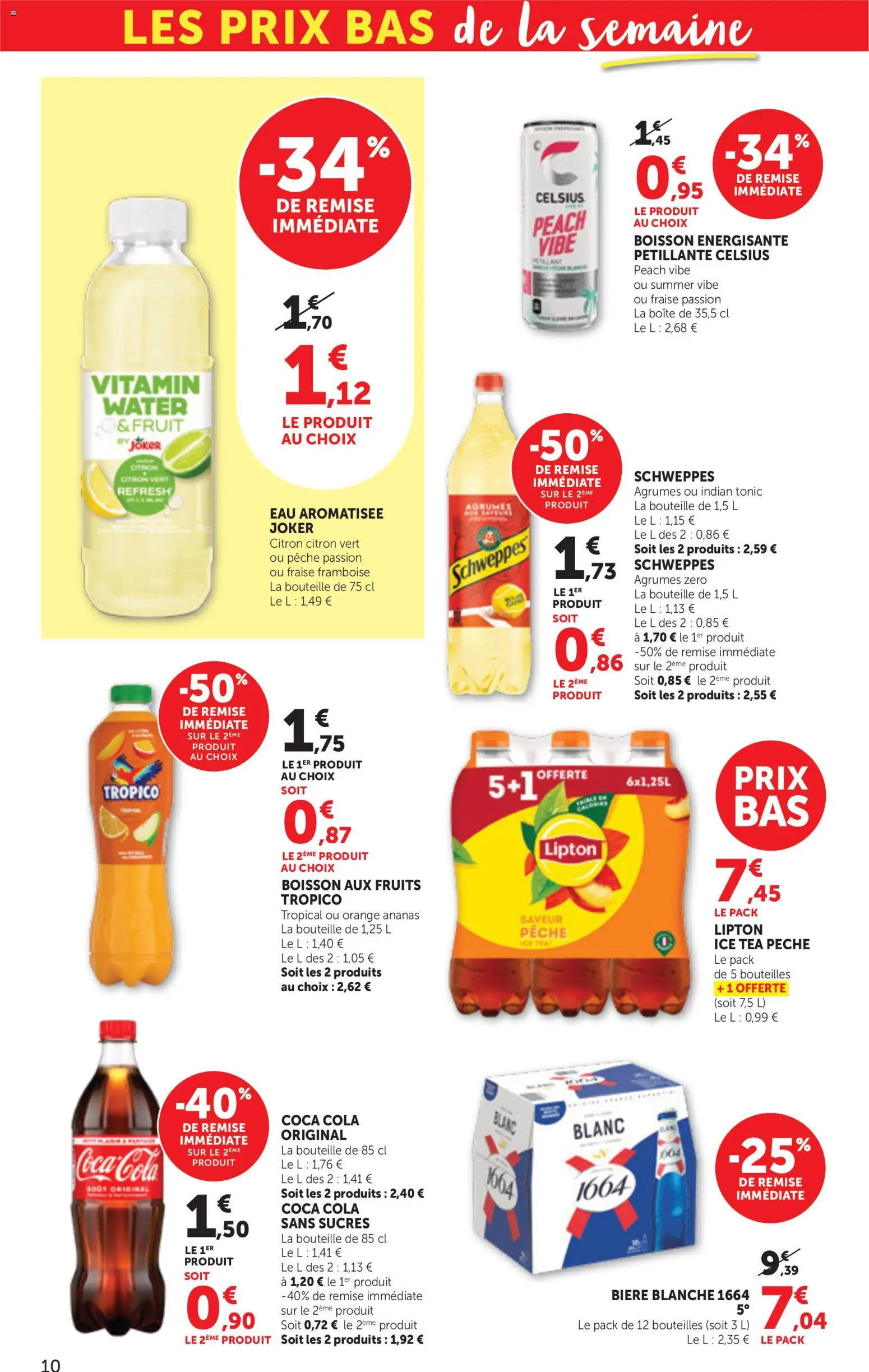 {H1} | Page: 10 | Produits: Citron vert, Orange, Coca cola, Bière