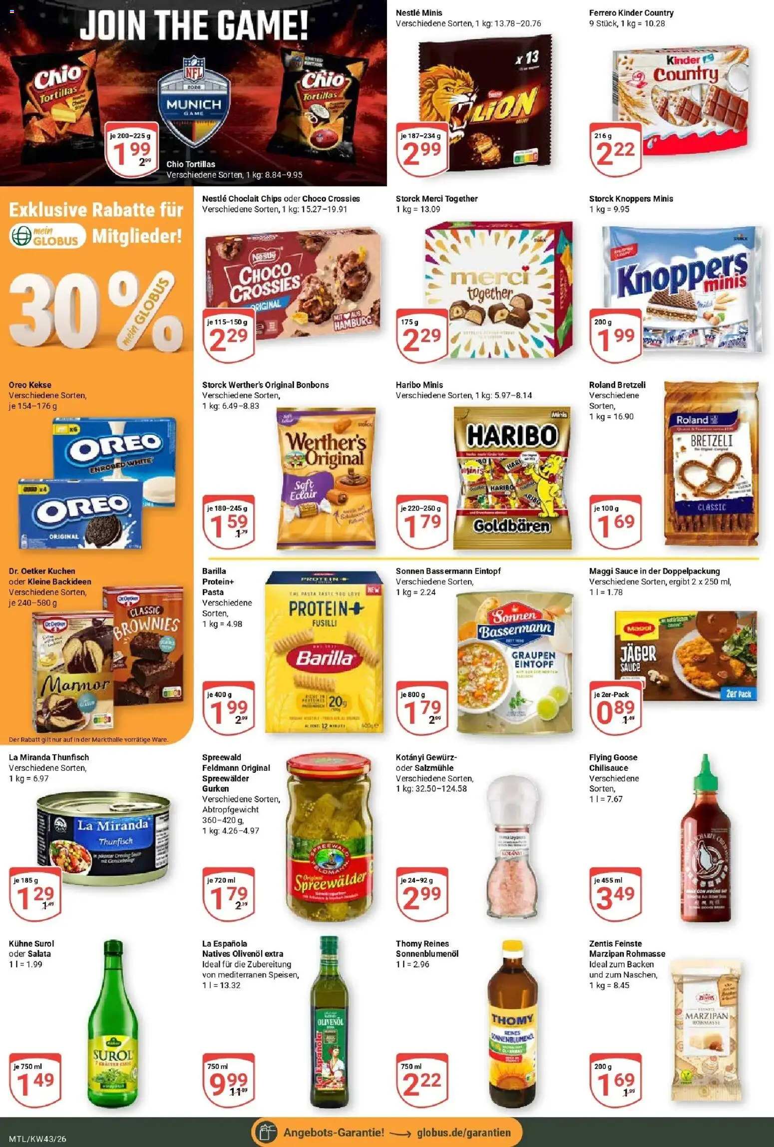 Globus Prospekt Maintal-Dörnigheim (ab 19.10.2026) » Angebote online | Seite: 14 | Produkte: Tortillas, Thunfisch, Kekse, Kinder country