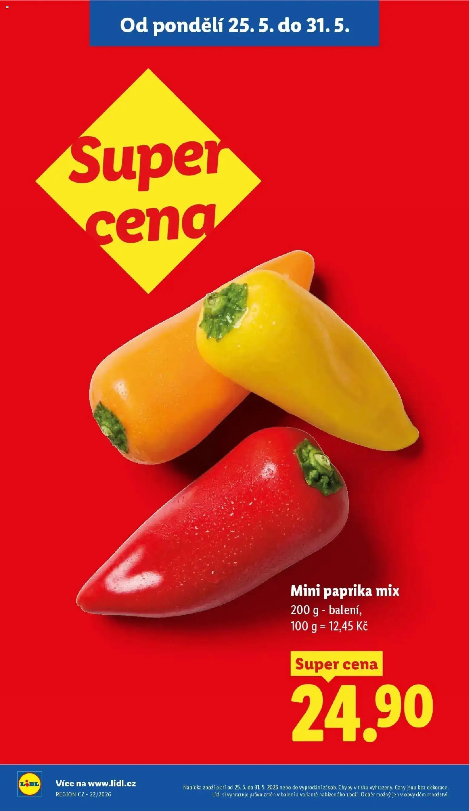 Lidl aktuální leták od 25.05.2026 | Strana: 12 | Produkty: Paprika