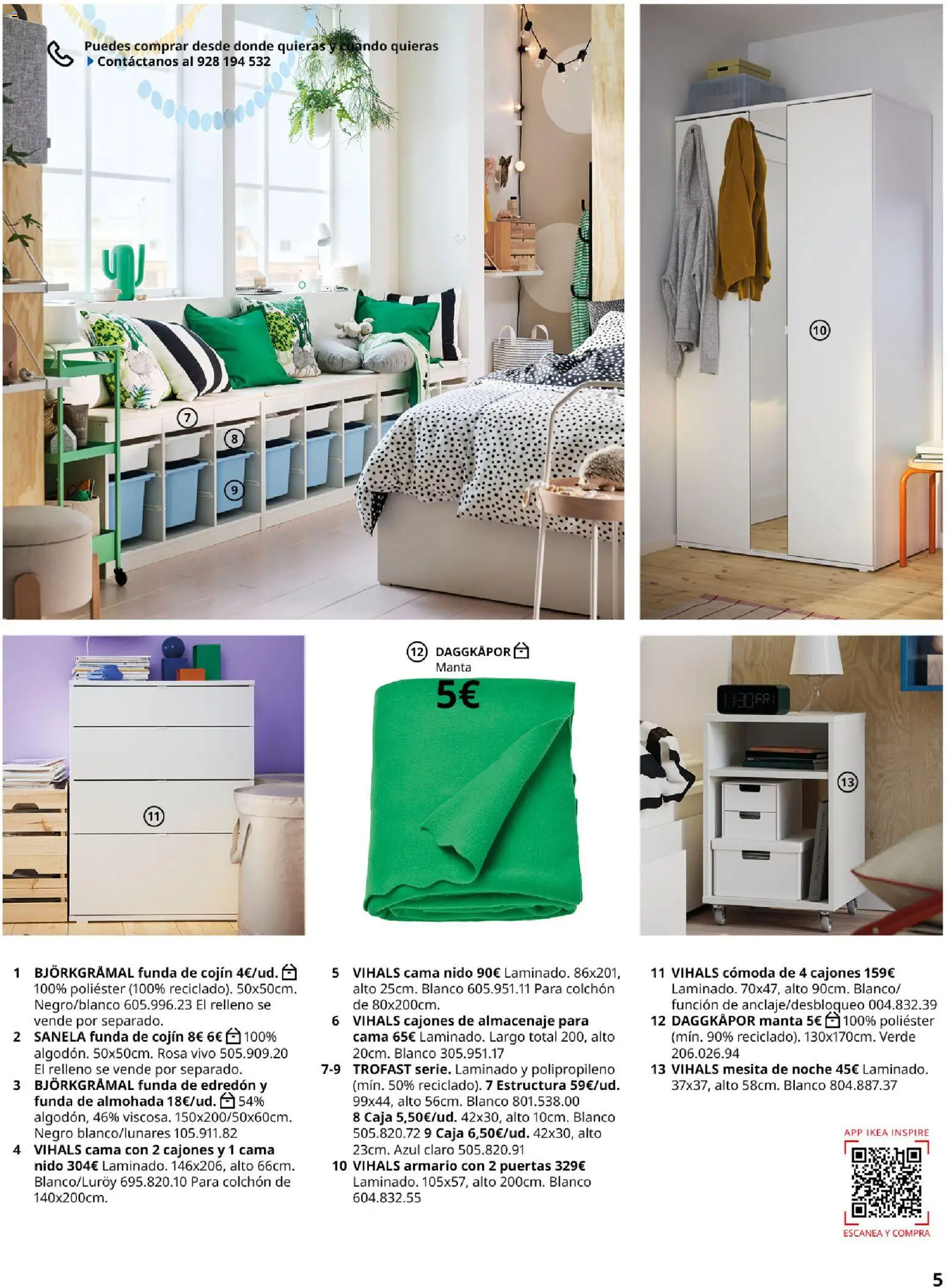 Catálogo IKEA Dormitorios │ válido desde el 01/02/2026 | Página: 5 | Productos: Colchon, Funda, Armario, Caja